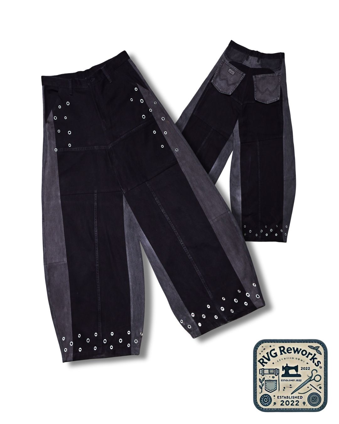 Upcycled Balloon Eyelets Pants