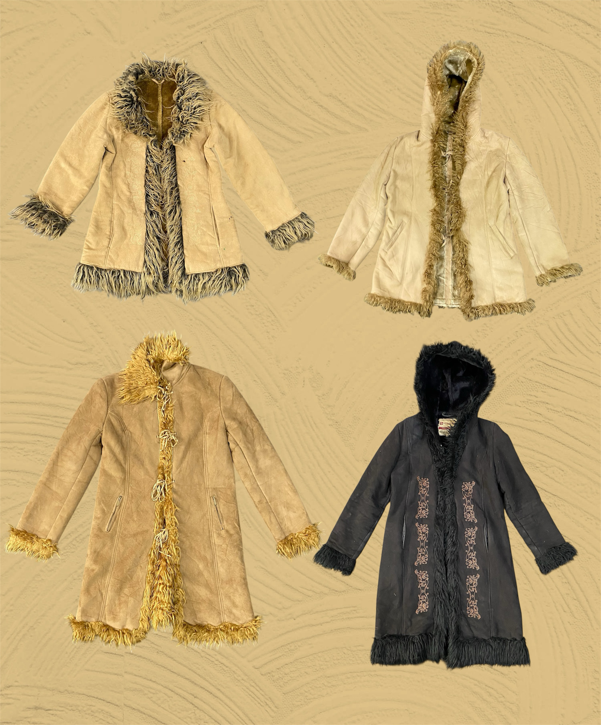 70s Style Faux Suede Penny Lane coats (TS:1153)