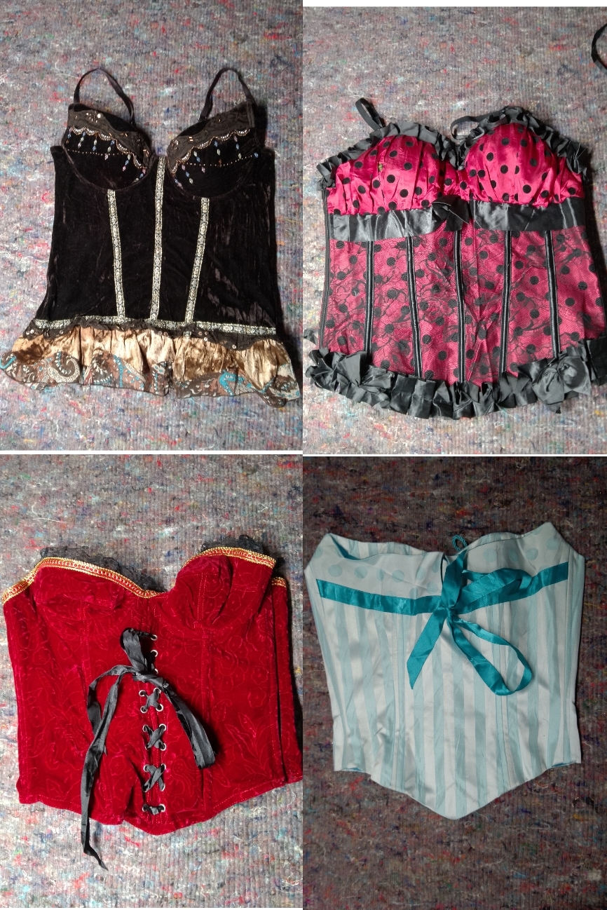 SS#011ウィメンズコルセット コルセットトップス コルセット セクシーレースリボン装飾コルセット プラスサイズ