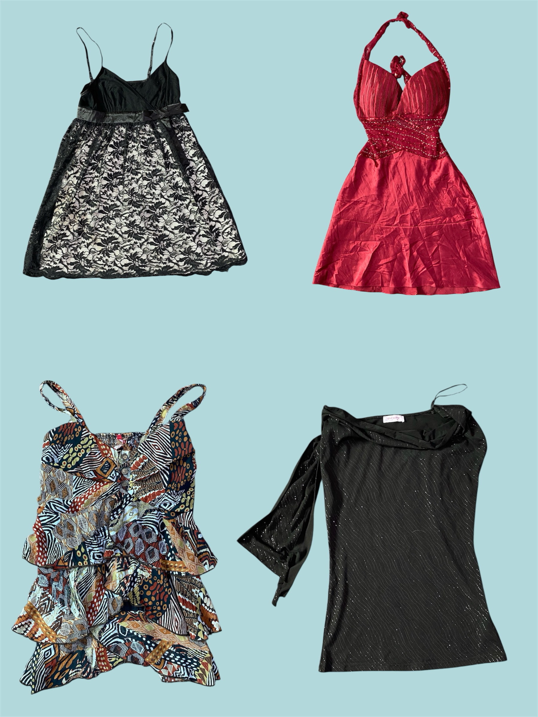 Collection de mini robes glam des années 2000 (TS-1140)