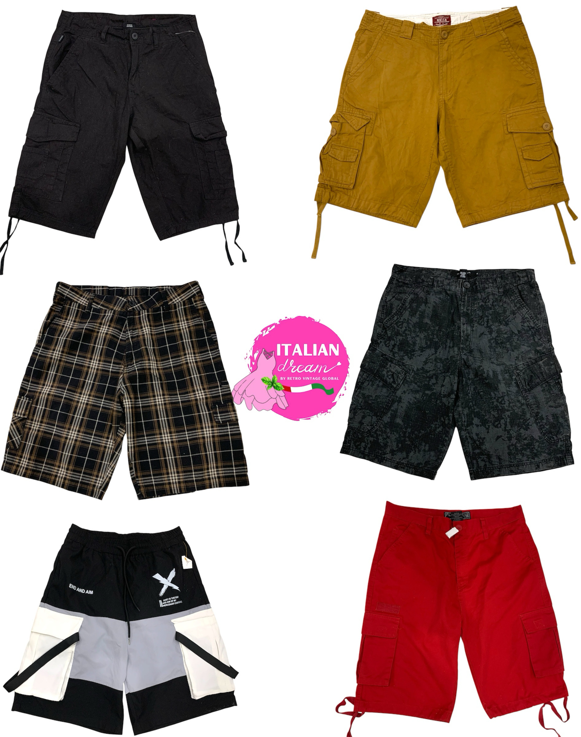 Unisex Retro Utility jorts and shorts cargo