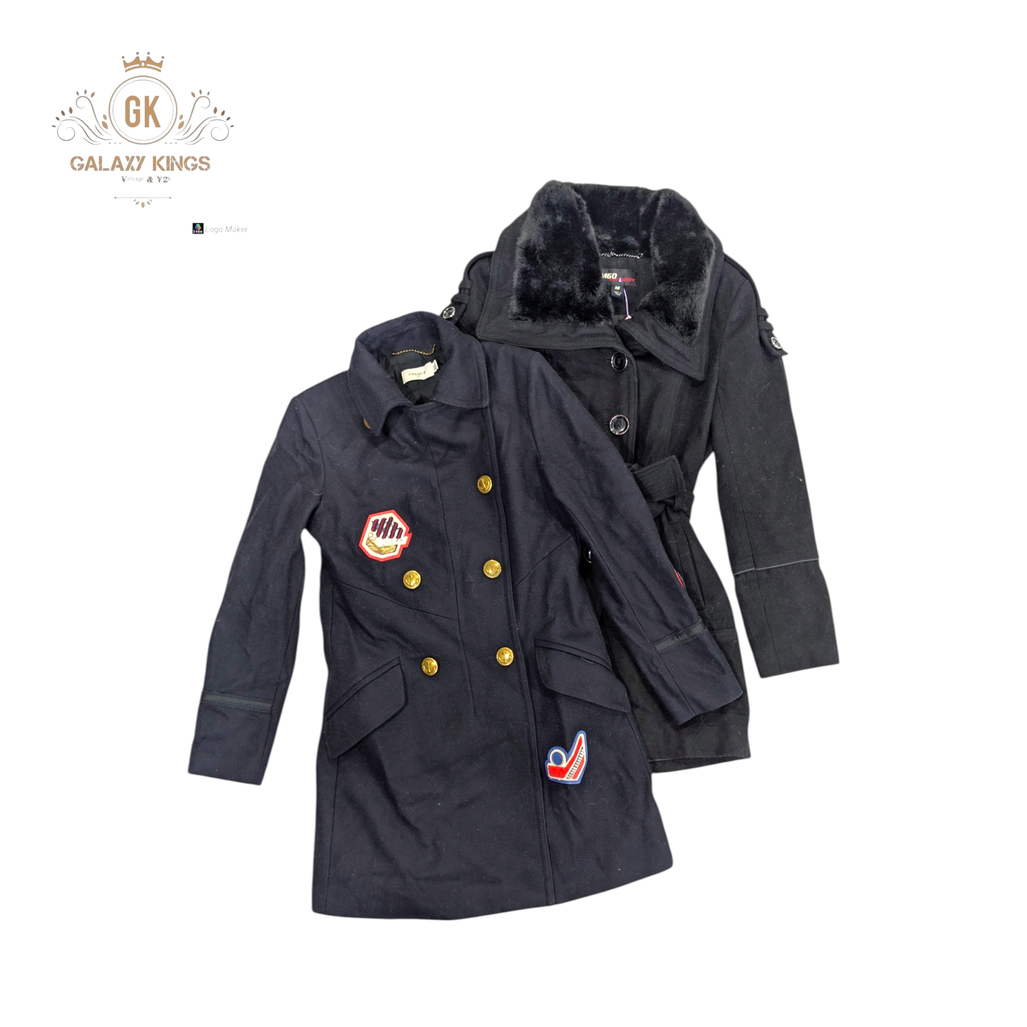 Trench en laine de marque mixte