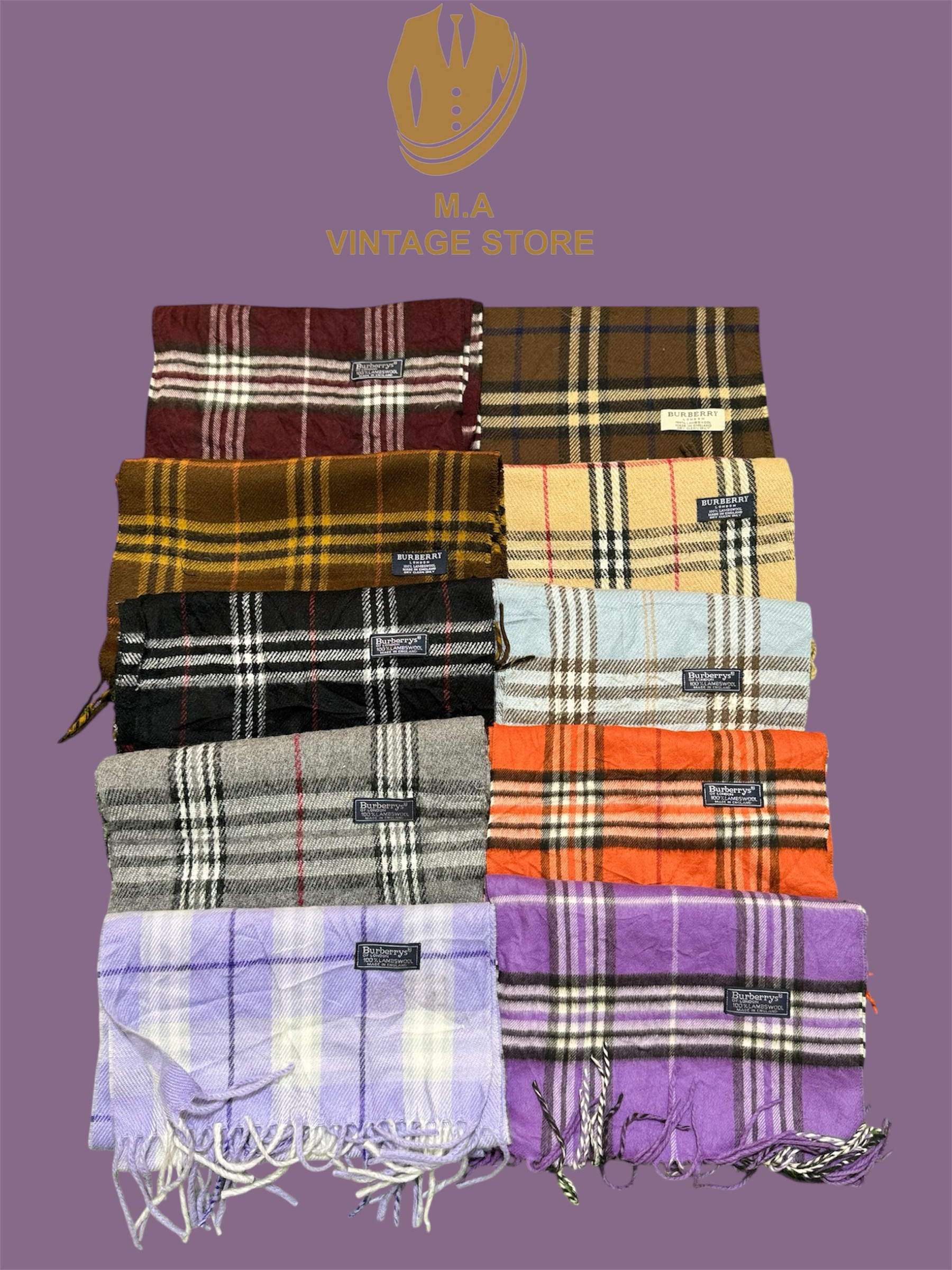 Burberry Scarf  Men & Women Luxury Check Design M2