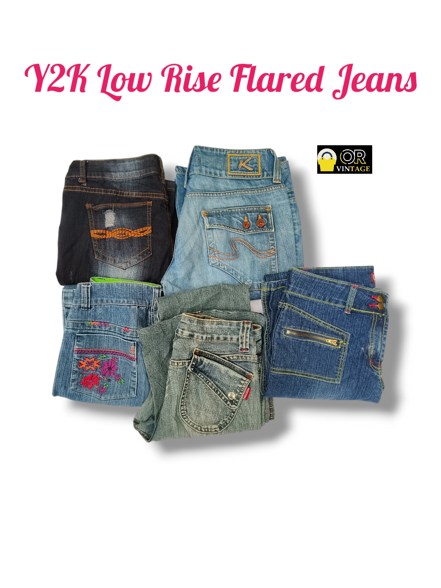 Jean évasé taille basse Y2K