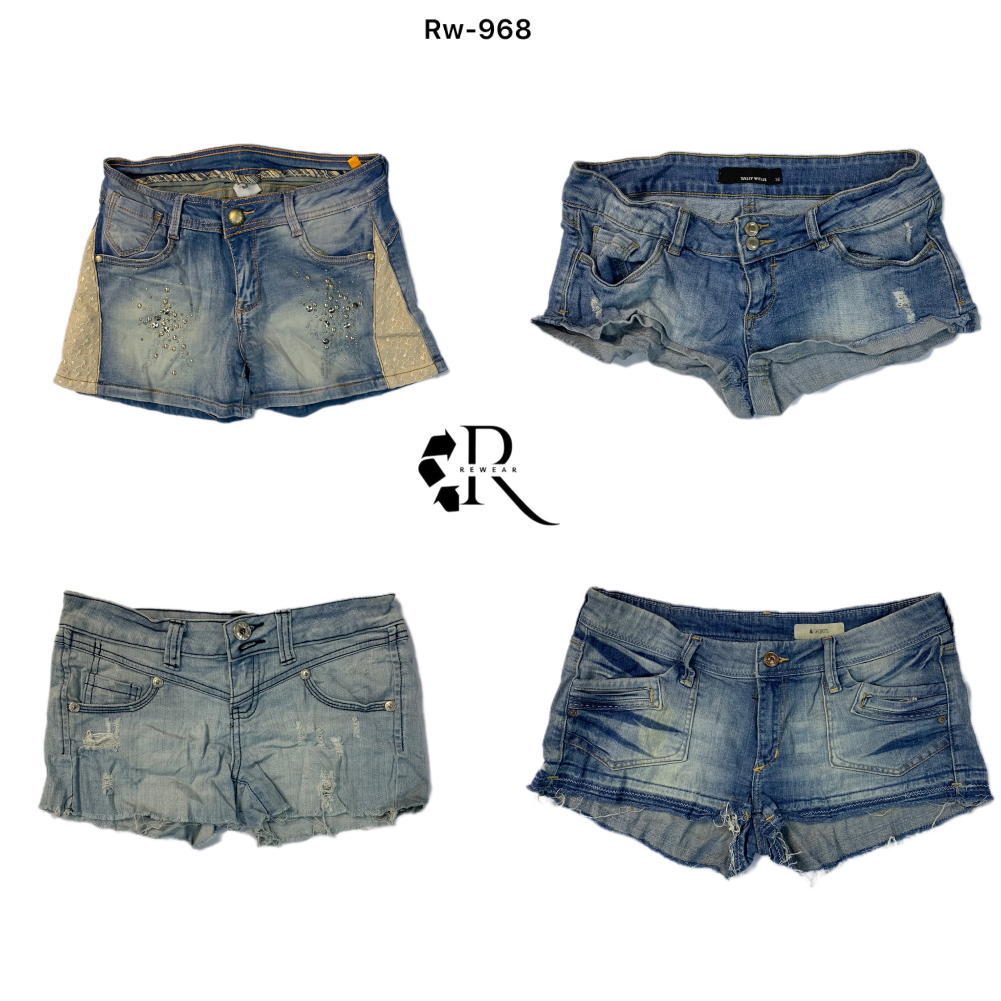 Y2K Britney Era Denim Mini Shorts(Rw-968)
