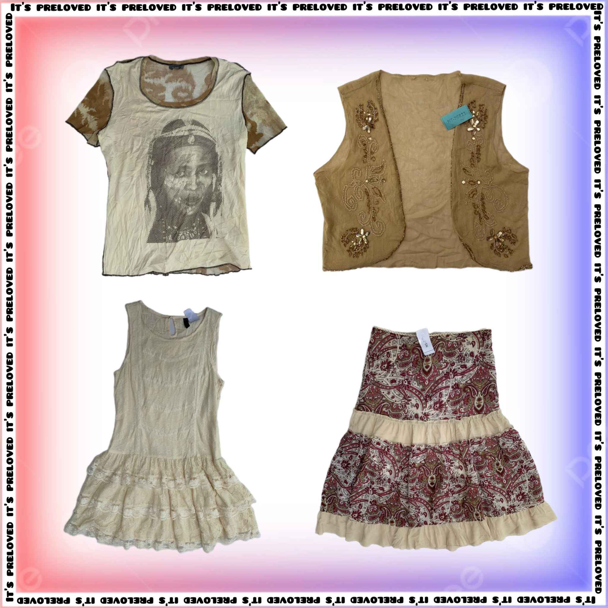 Trouvailles Boho Fantaisistes - tops, jupes et robes (SS-1412)