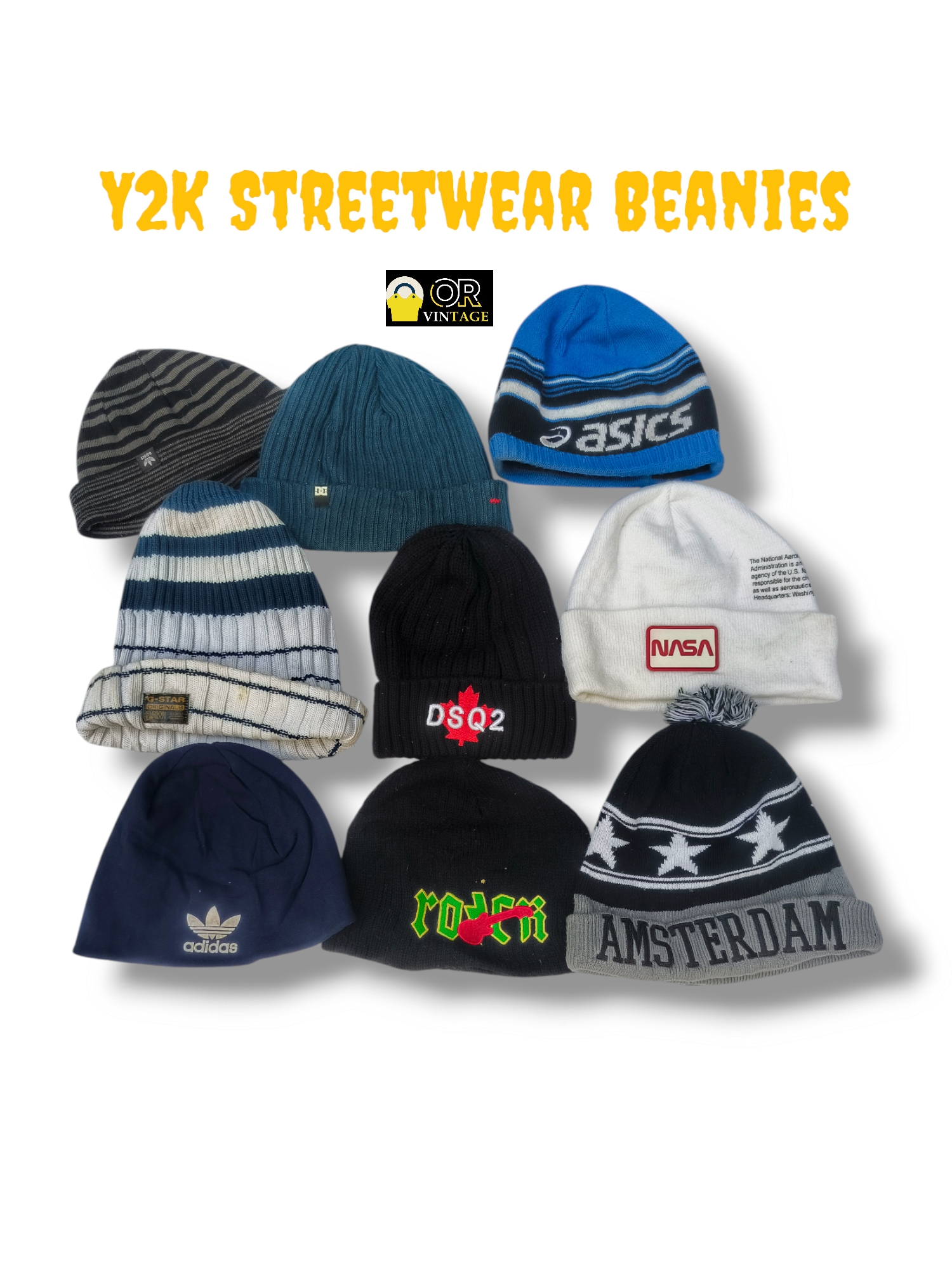 Bonnet Y2K Streetwear - Chapeau d'hiver en tricot confortable