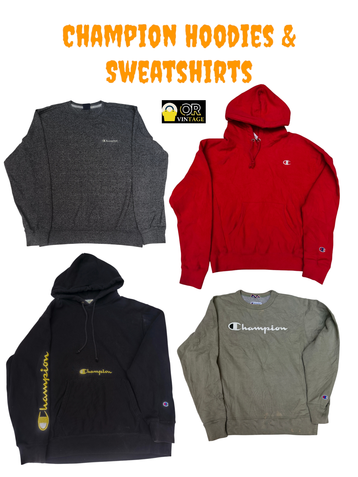 チャンピオン Y2K フーディ & スウェットシャツ — 本物のヴィンテージ ストリートウェア