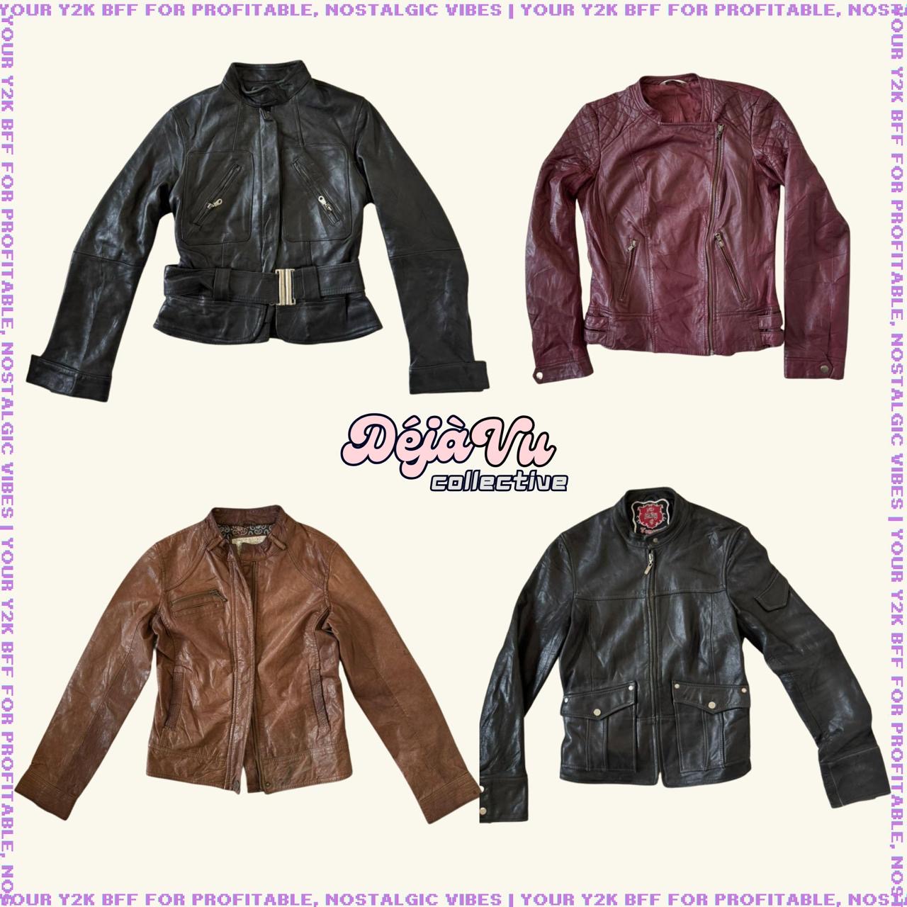 90s/Y2K Cool Girl Vêtements en Cuir Structurés/Blousons de Motard (DVC#93)