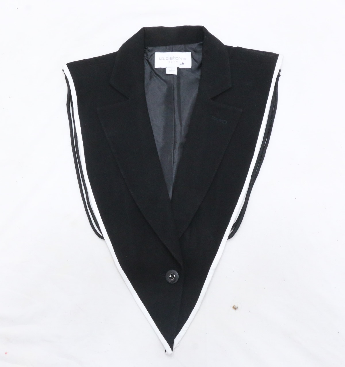 CR654 Upcycled Edge Black Vest Blazer