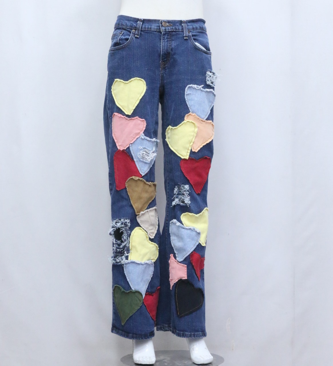 CR656 Upcycled HeartPatch Upcycled Denim Jeans