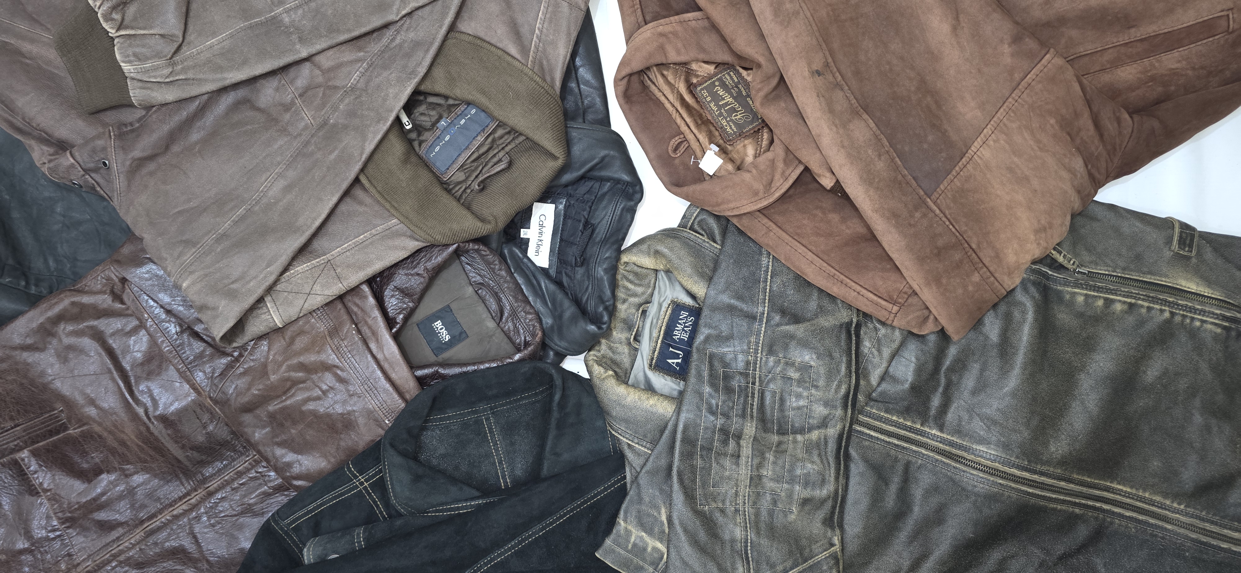 Men's mix brand vintage leather jackets