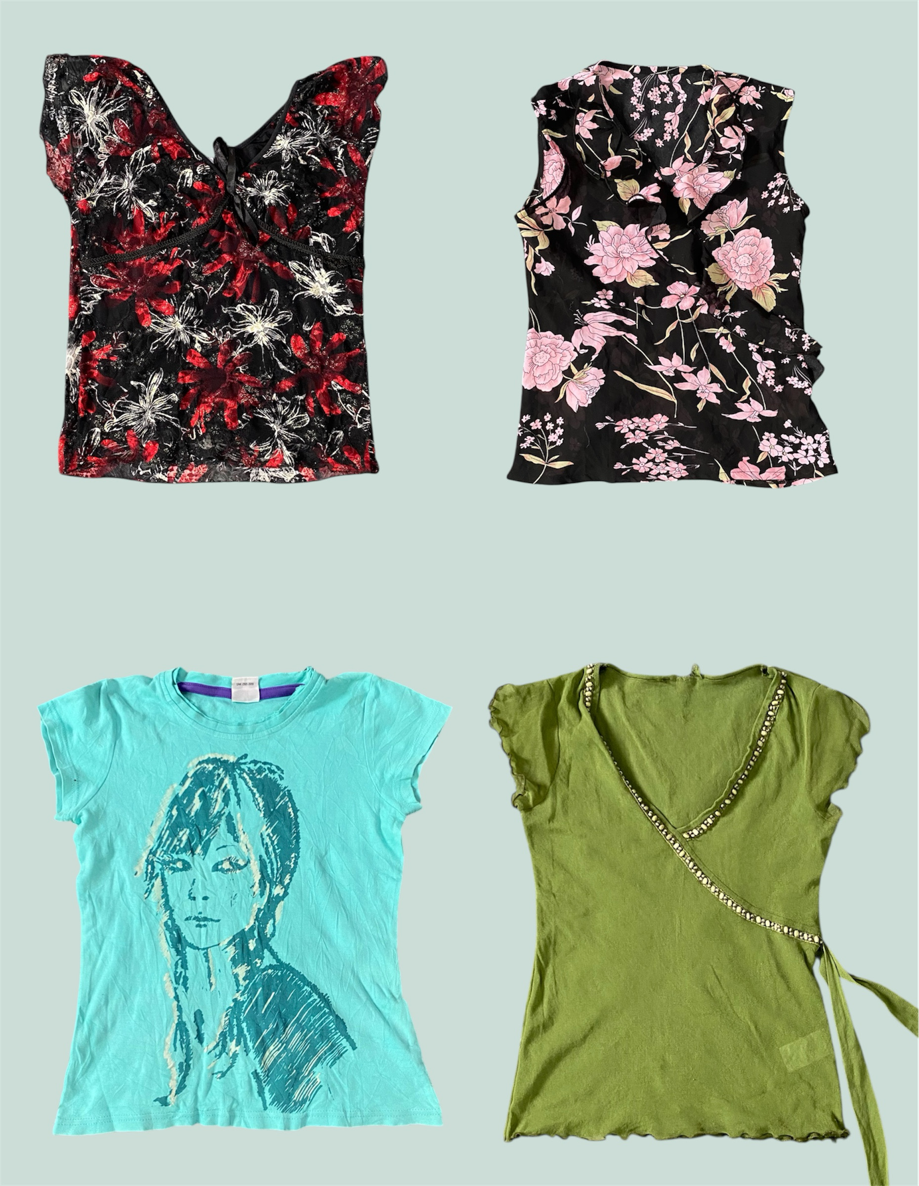 Pacote de Top Y2K Fairy Grunge (TS-1159)