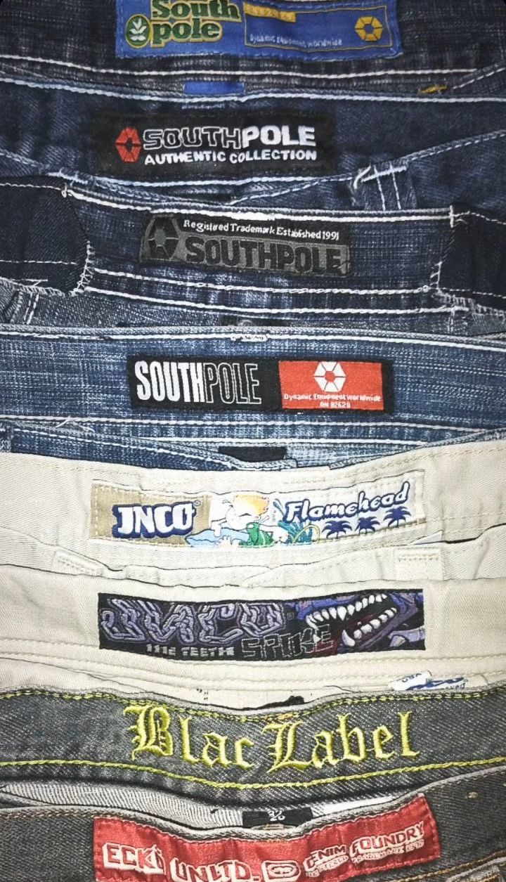 Y2k branded baggy jeans