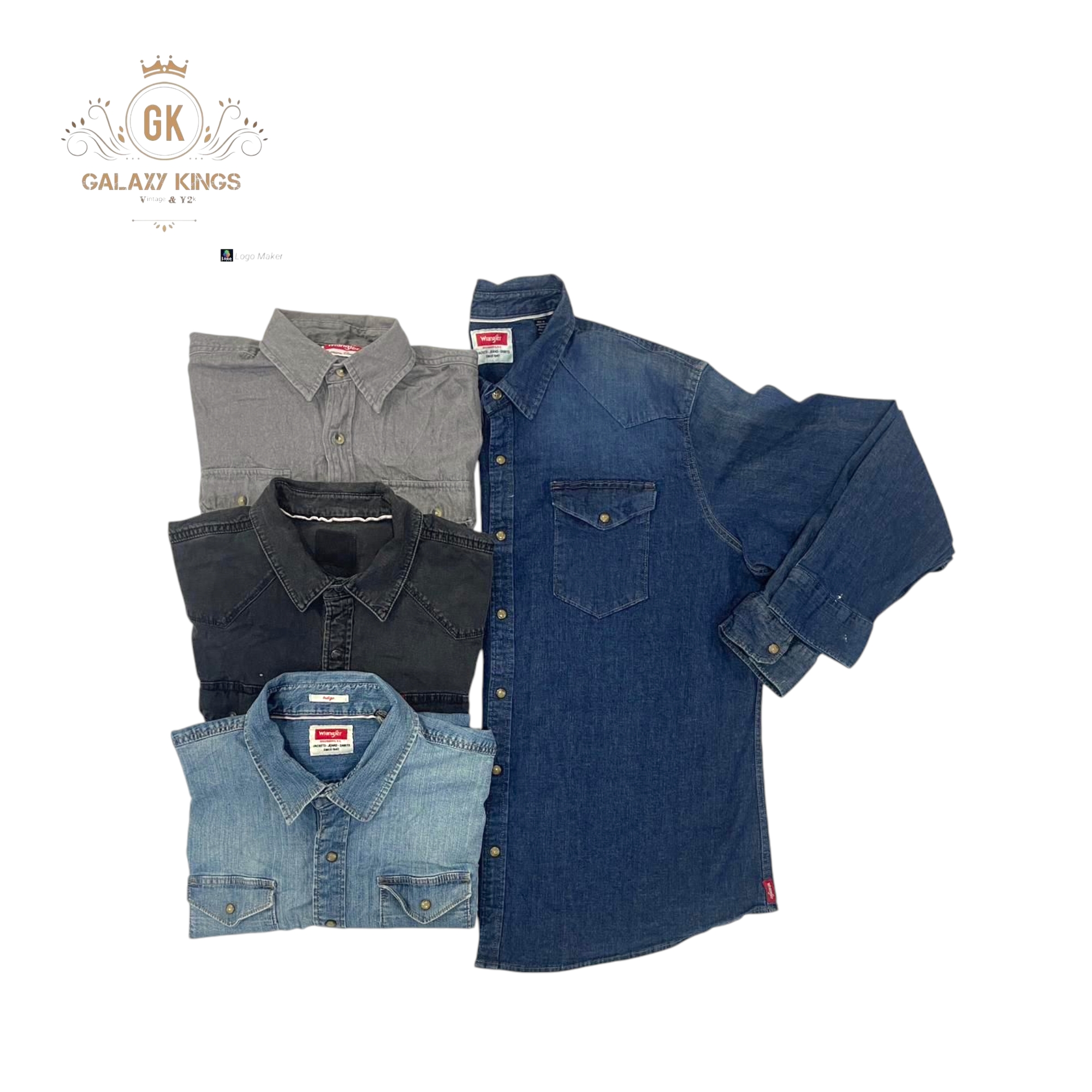 , Levi's, Wrangler Denim Button Up Shirts