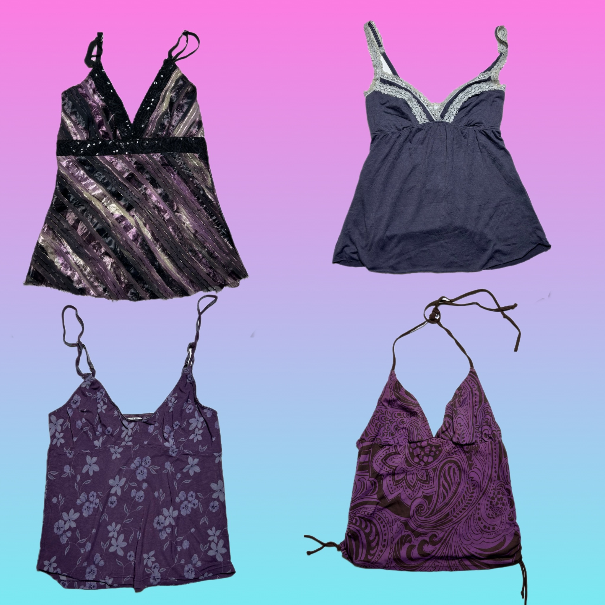 Stylish Purple & Lace Camisole Collection(TT 214)