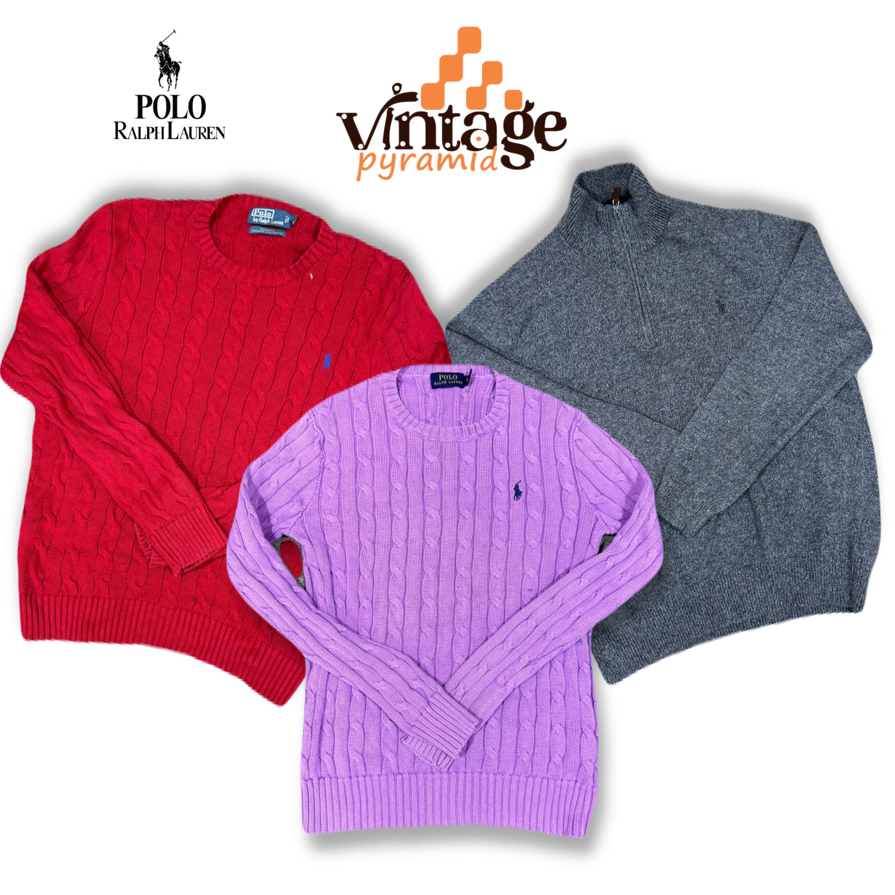 VPX202 Ralph Lauren Cable Knit / Quarter Zip Sweaters