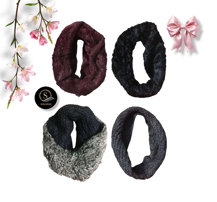 Écharpe infinie avec boucle au cou Y2K
