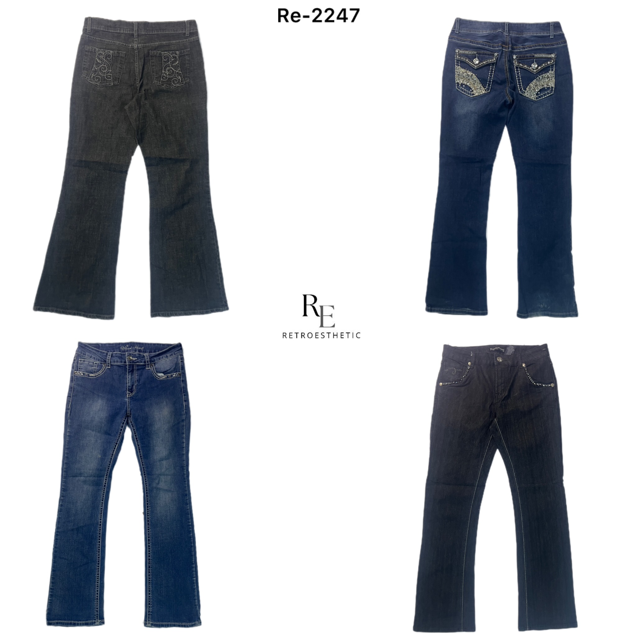 Jean évasé Y2K IT Girl (Re-2247)