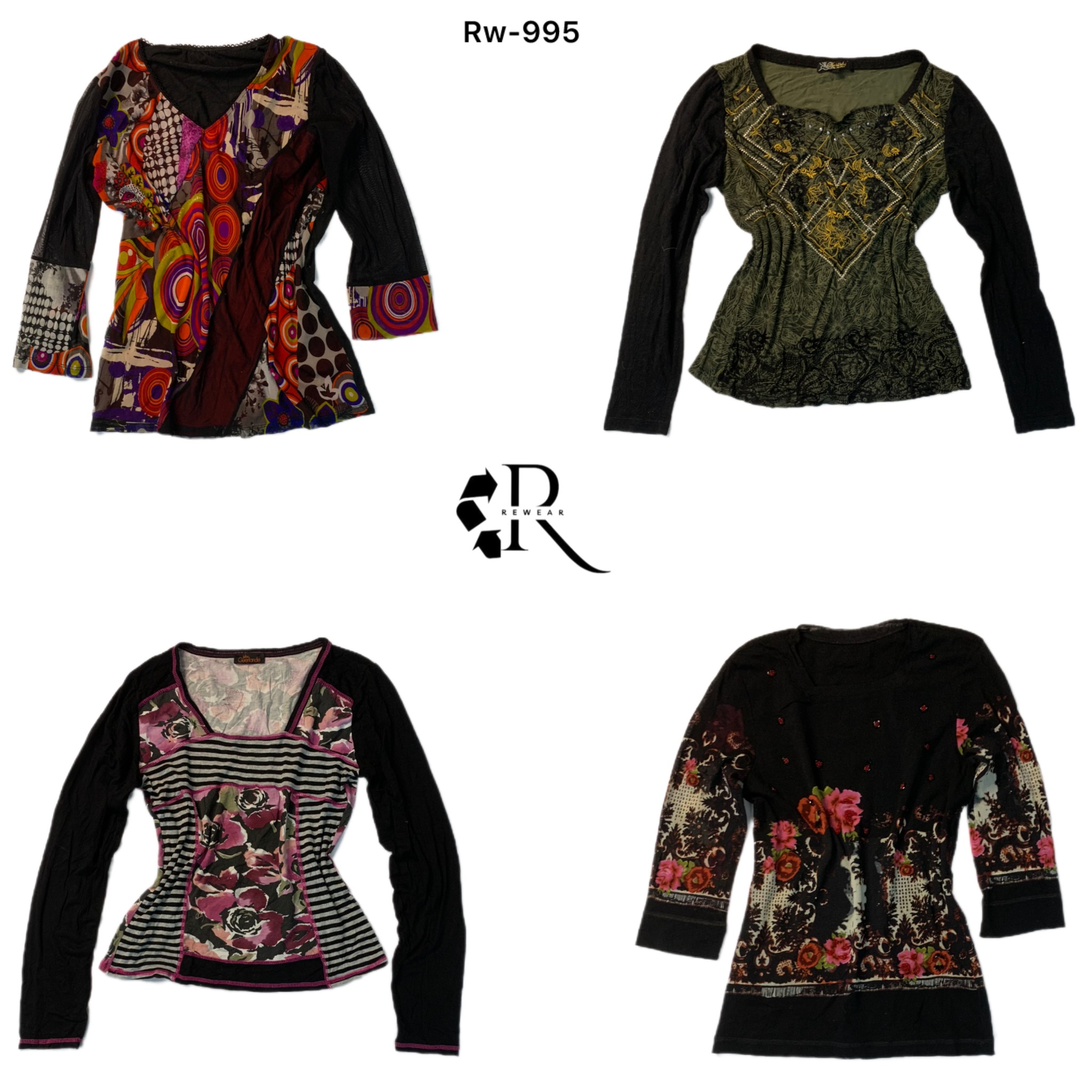 Y2K Black Gothic Full sleeve Tops (RW-995)