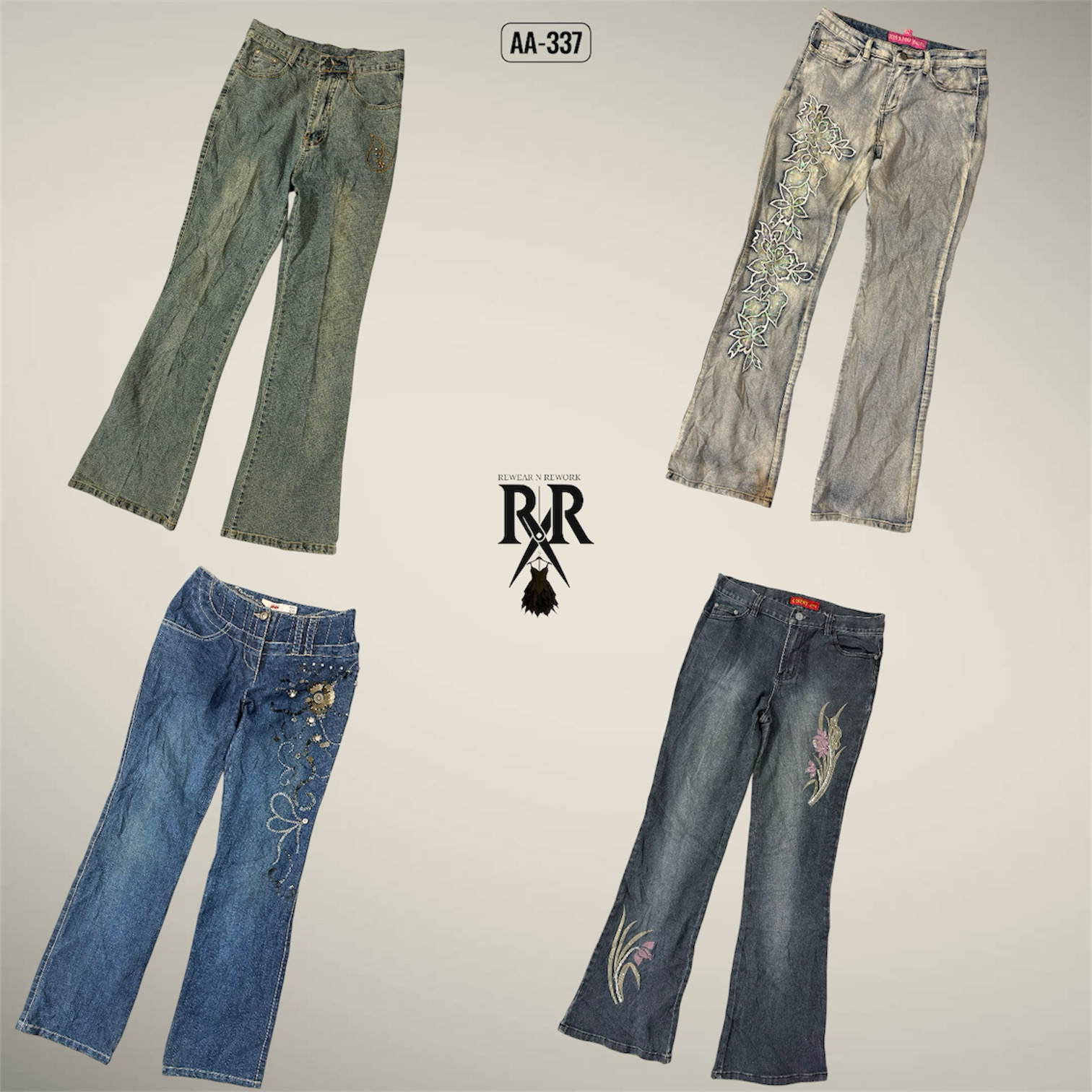 Y2K Britney Era Unique Denim Jeans (AA-337)