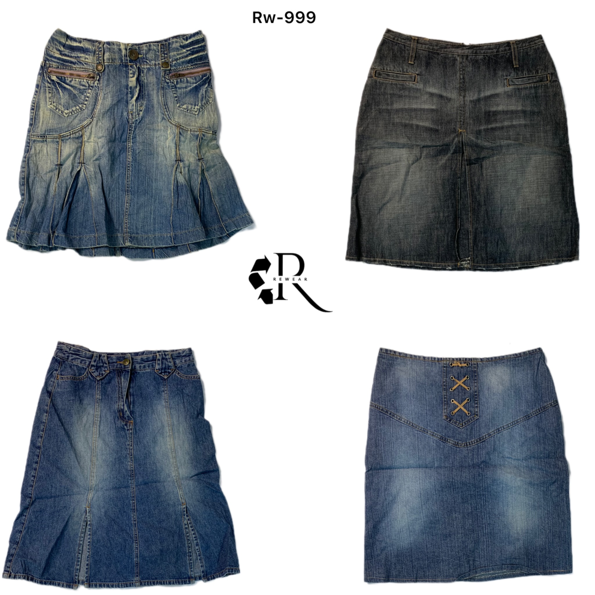 Y2K Britney Era Denim-Midi-Röcke (RW-999)