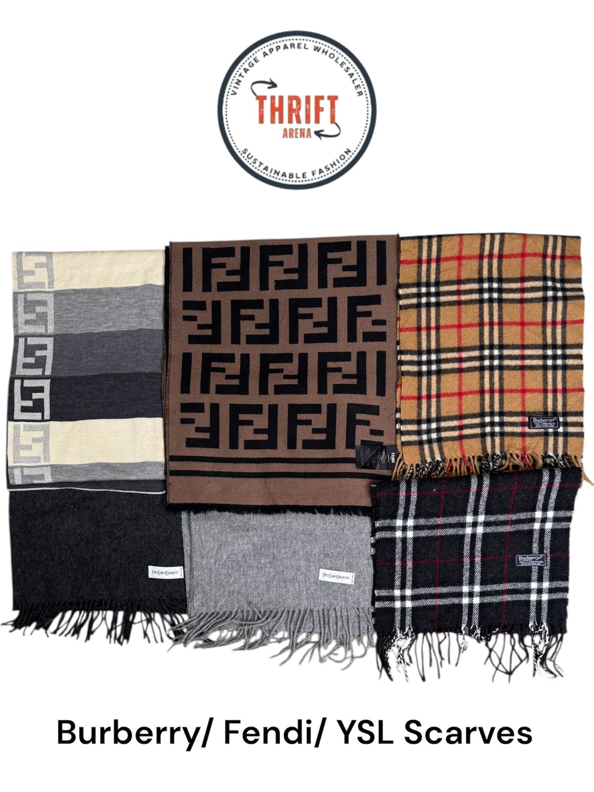 YSL/Burberry/Fendi Schals Mix