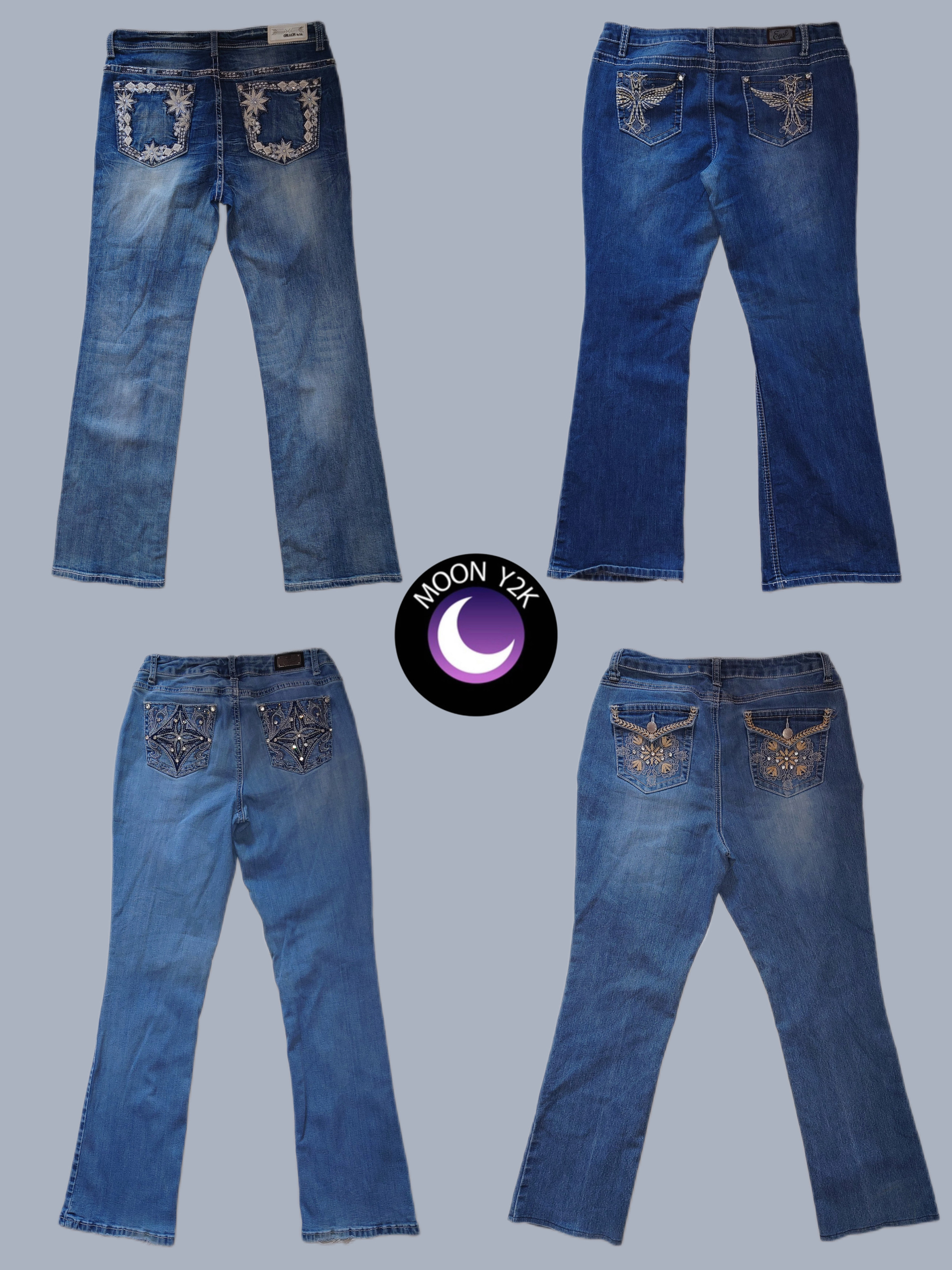 Y2K Boot Cut Jeans (M-715)