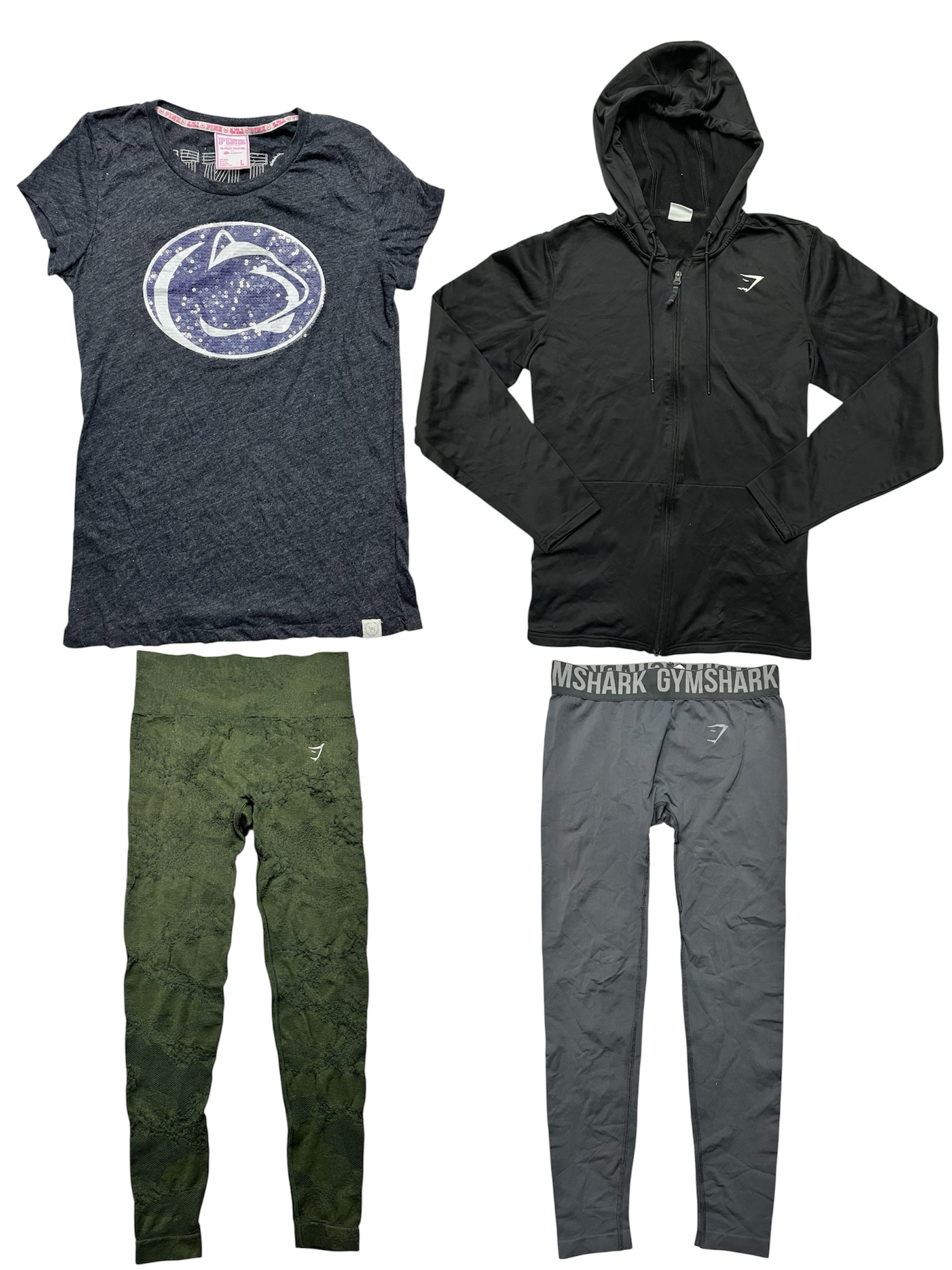 A roupa ativa! Gym shark e Mix: TT-15