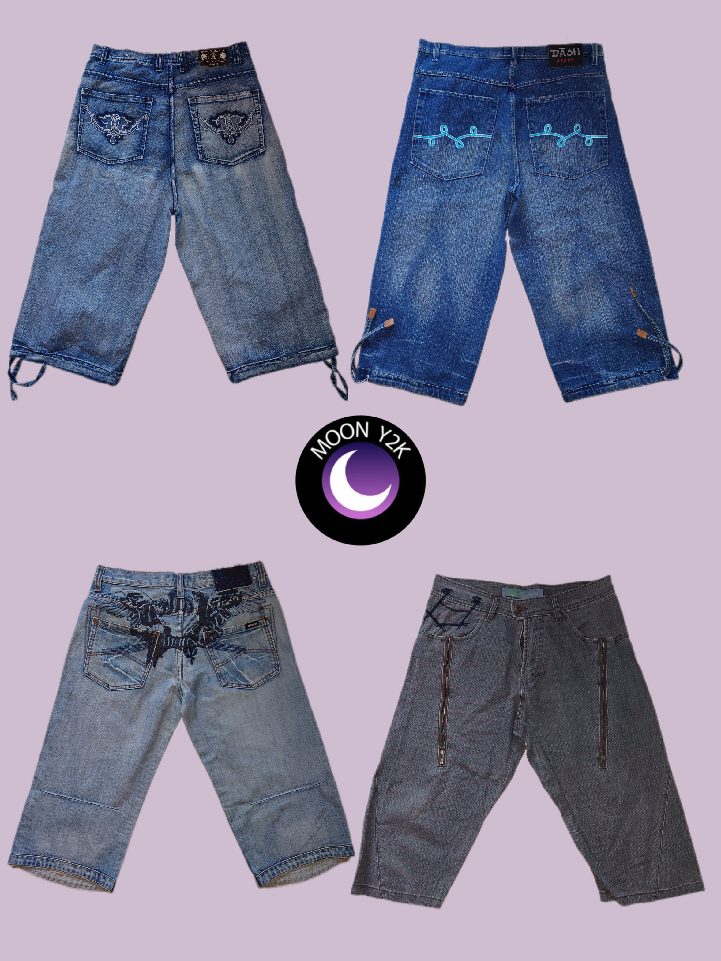 Y2K hip hop jorts (M-717)