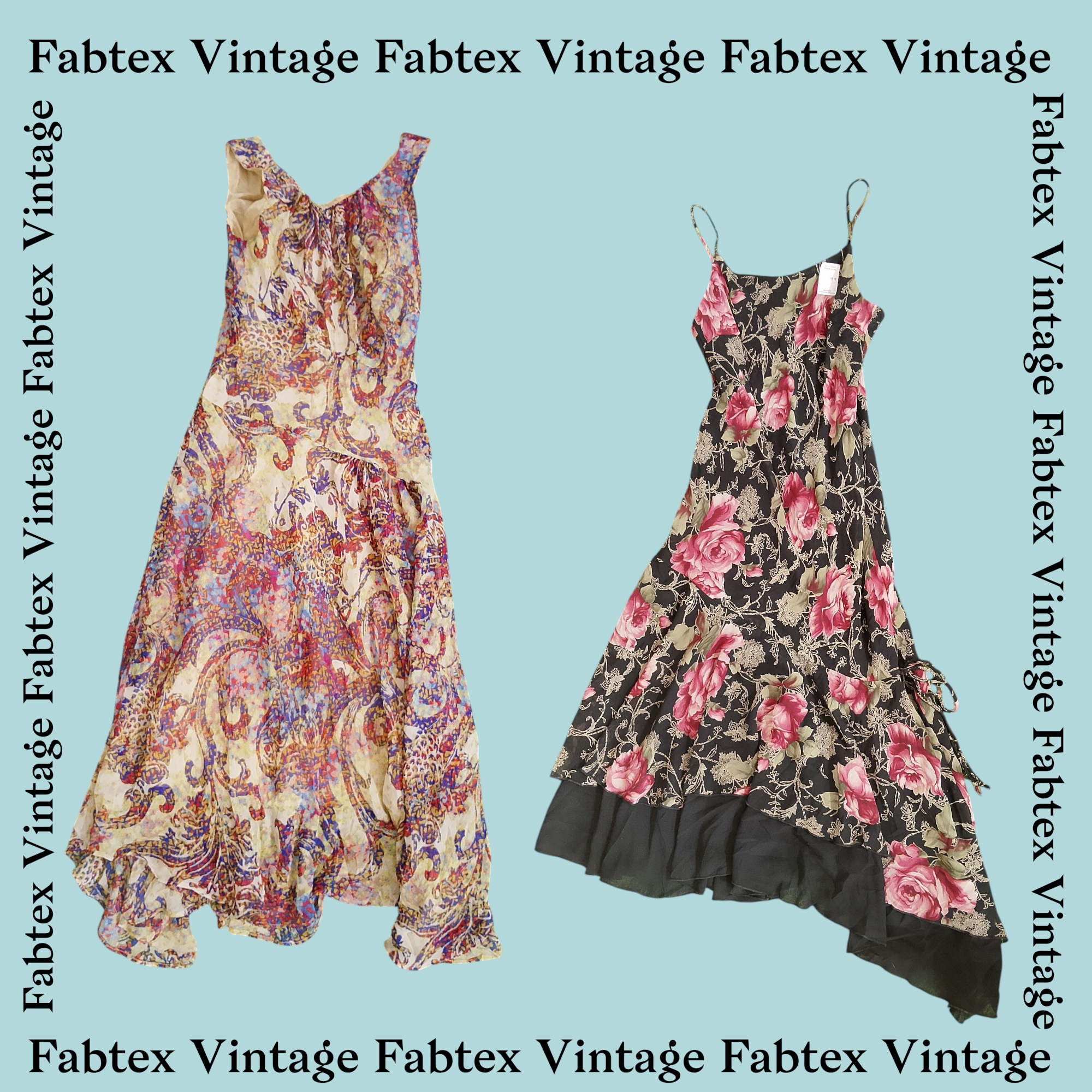 (FV-166) Abito con stampa floreale
