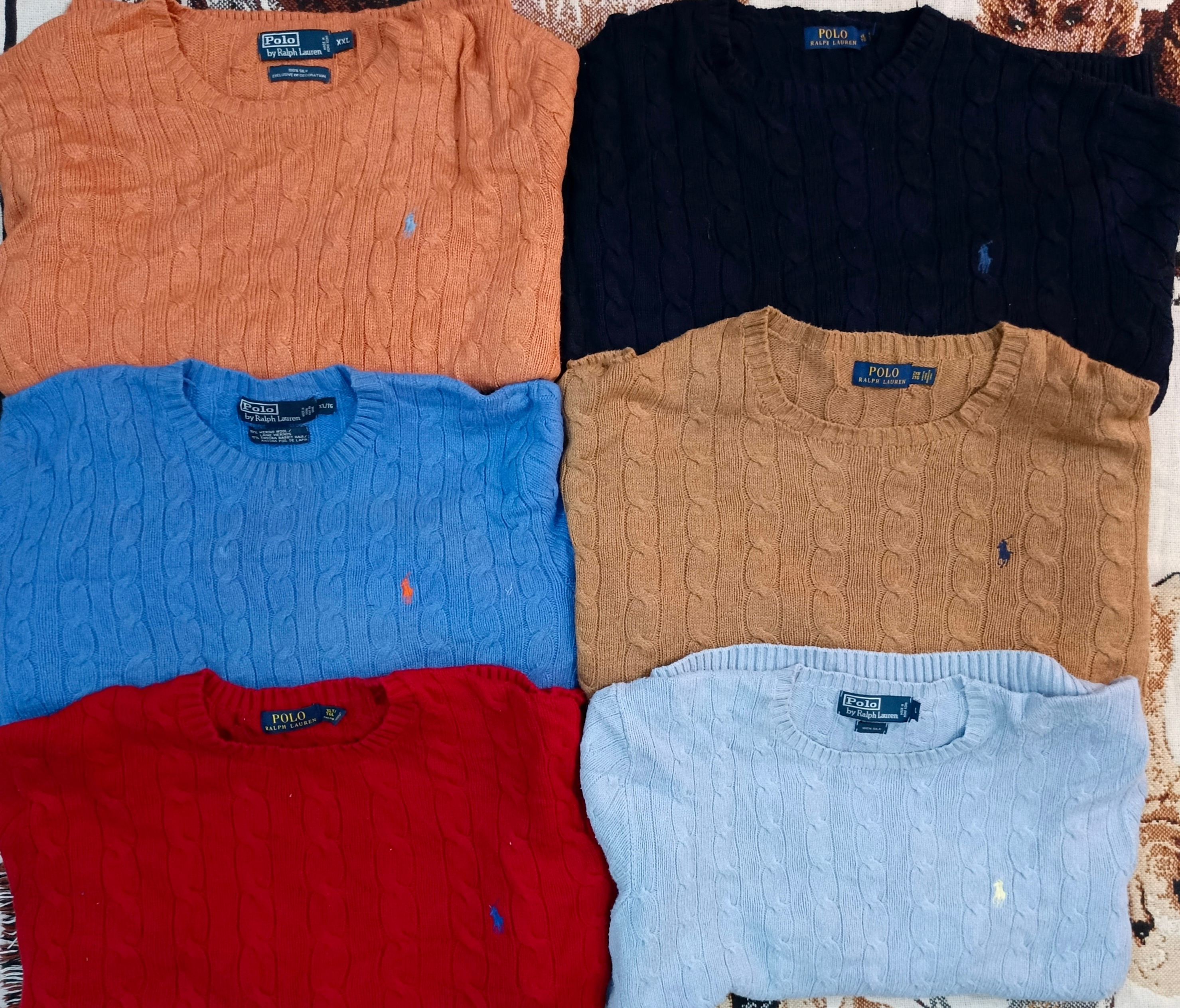 POLO HOMME RALPH LAUREN COL ROND EN TRICOT CABLE 35PCS