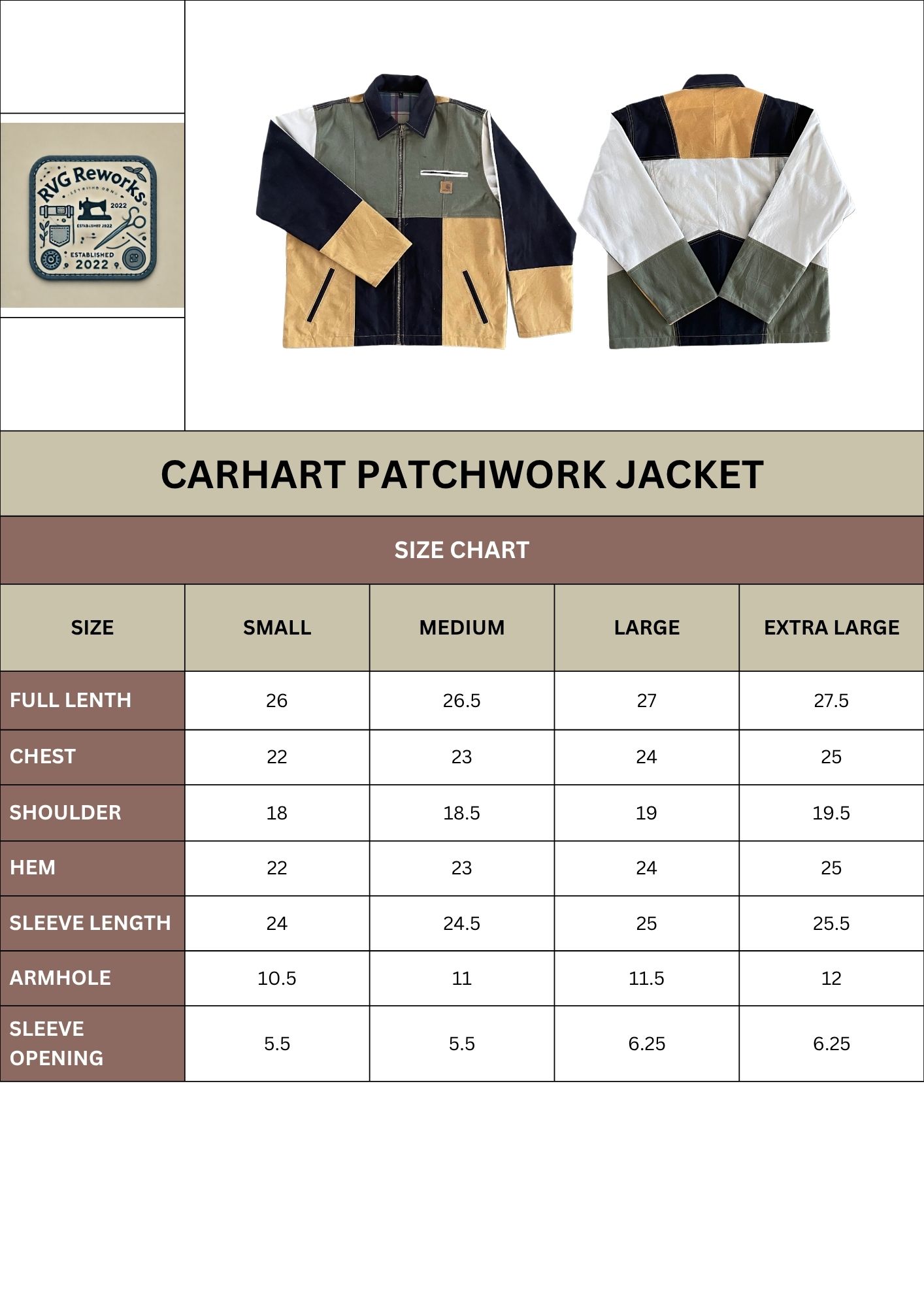 Jaqueta Patchwork Upcycled Carhartt