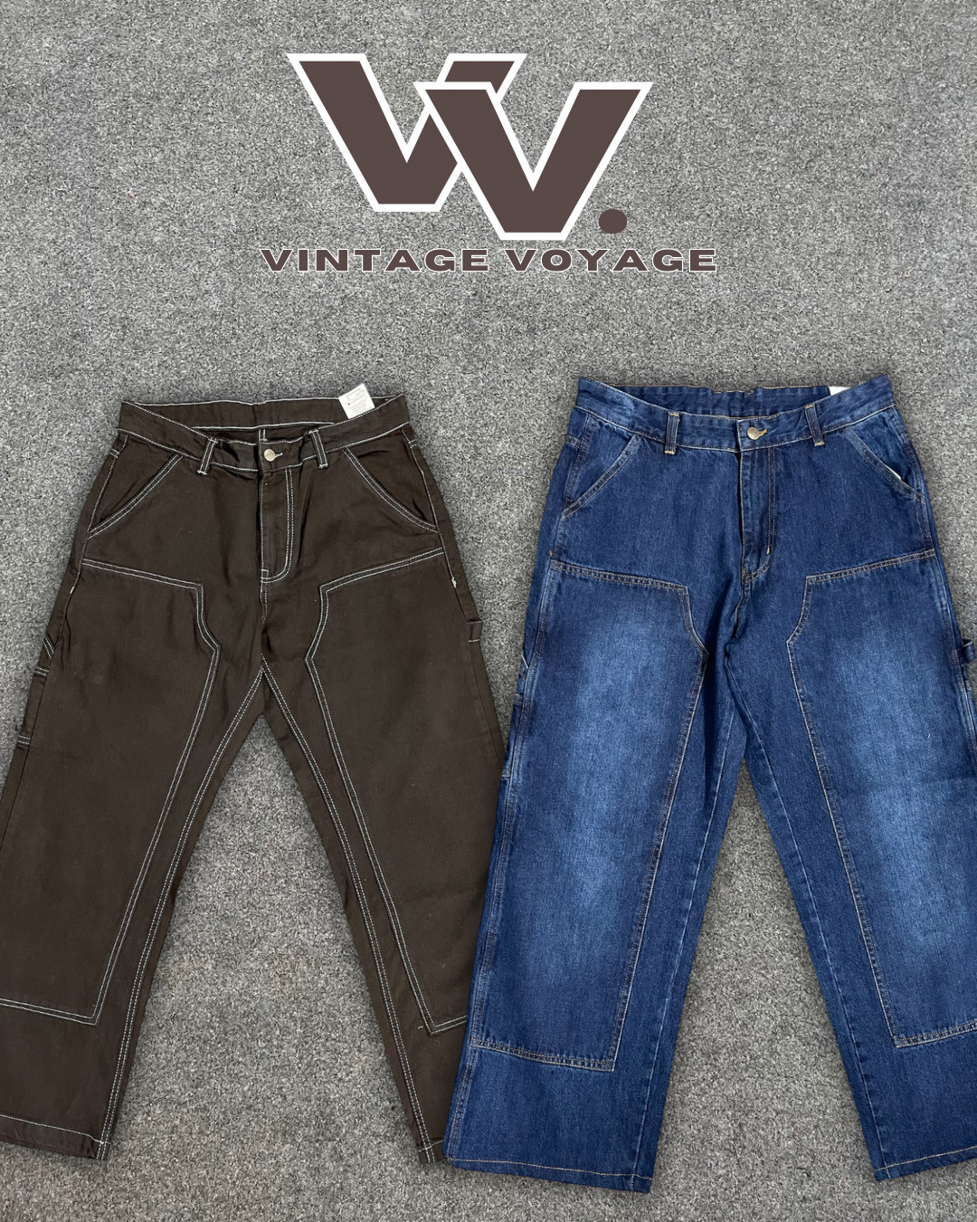 Pantalons en denim mélangé de style retravaillé Carhartt #171025