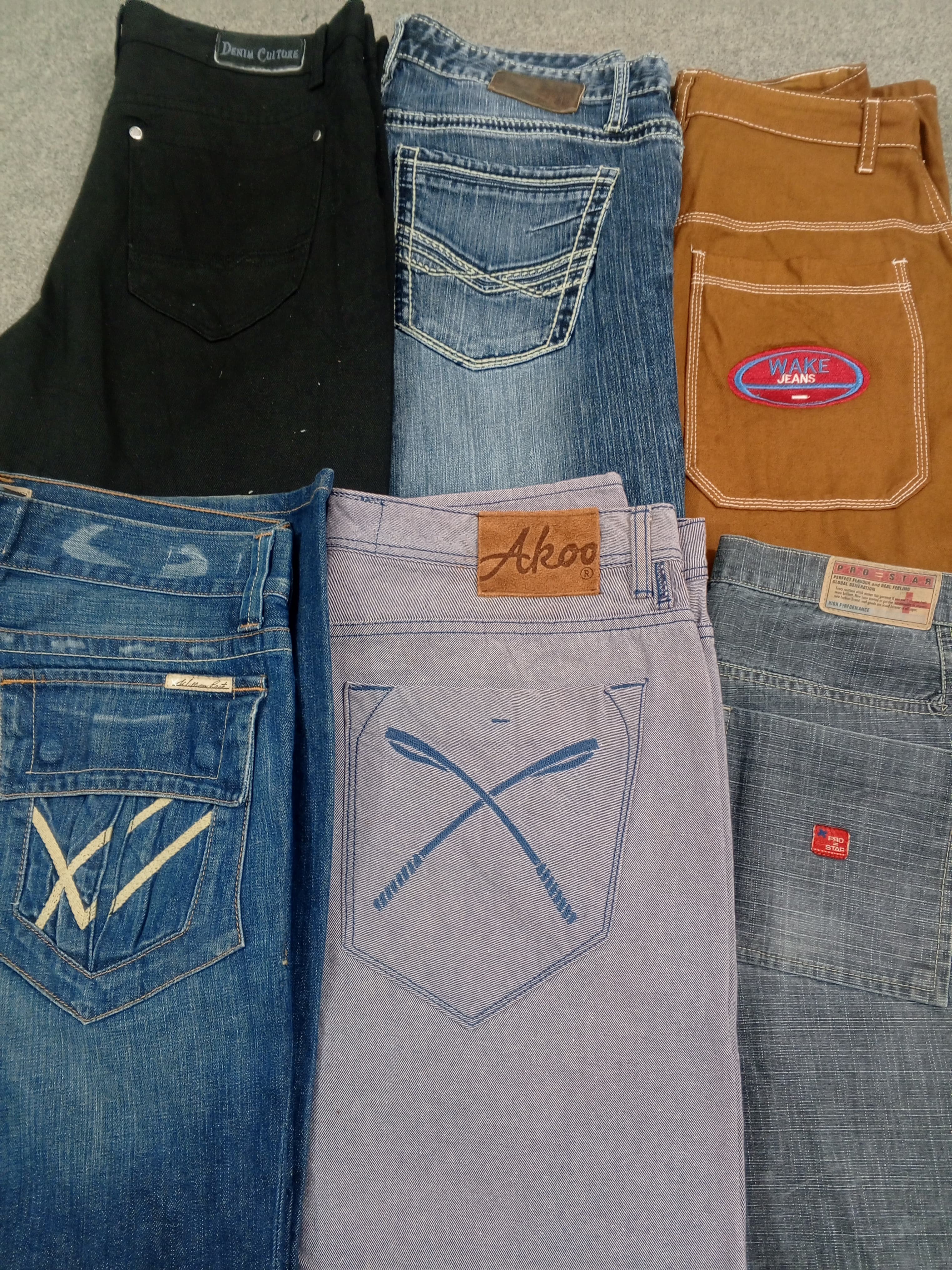 HD1187 Homens Hiphop Jeans Baggy