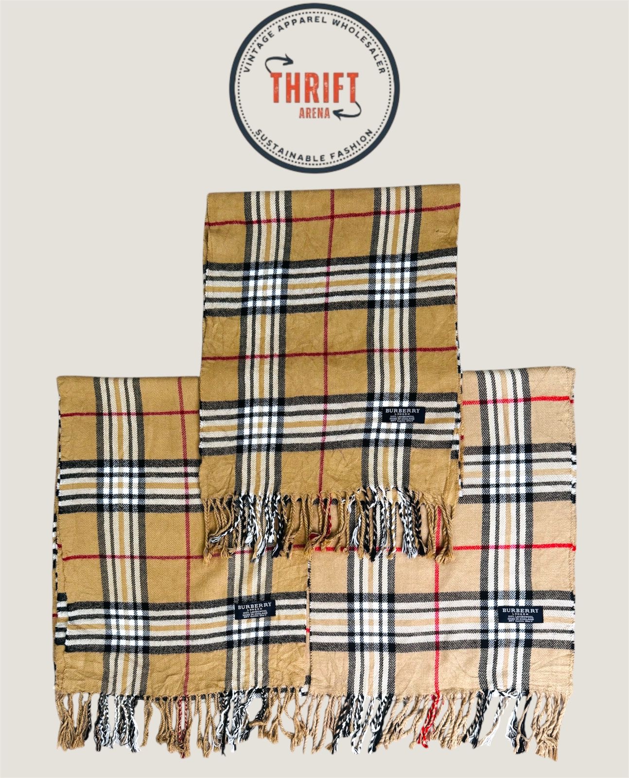 T1858 Burberry Écharpes Beiges 🧣