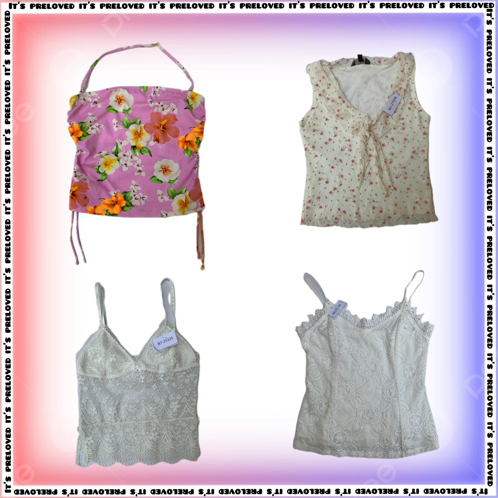 Boho Romance- Y2K Style Tops, Dress and Skirts Mix (SS-1429)