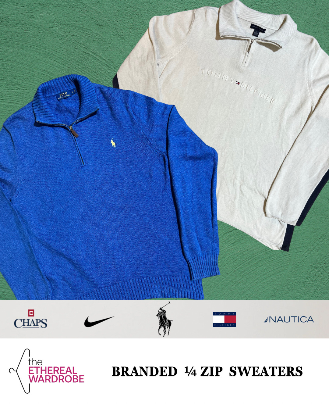 Pulls 1/4 zip Ralph Lauren, Nike Golf, Tommy, Chaps et Nautica