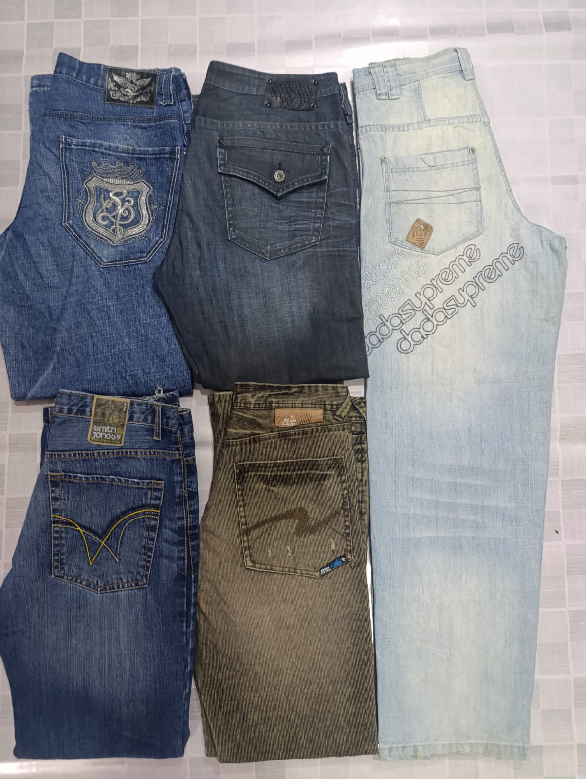 R162 Men HipHop Baggy Jeans