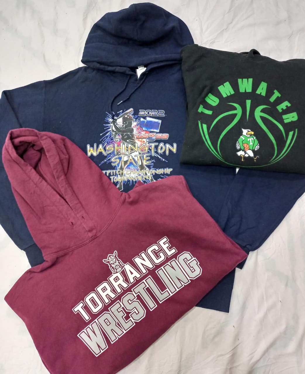 CRZ0209 Vintage Sports Print Hoodie