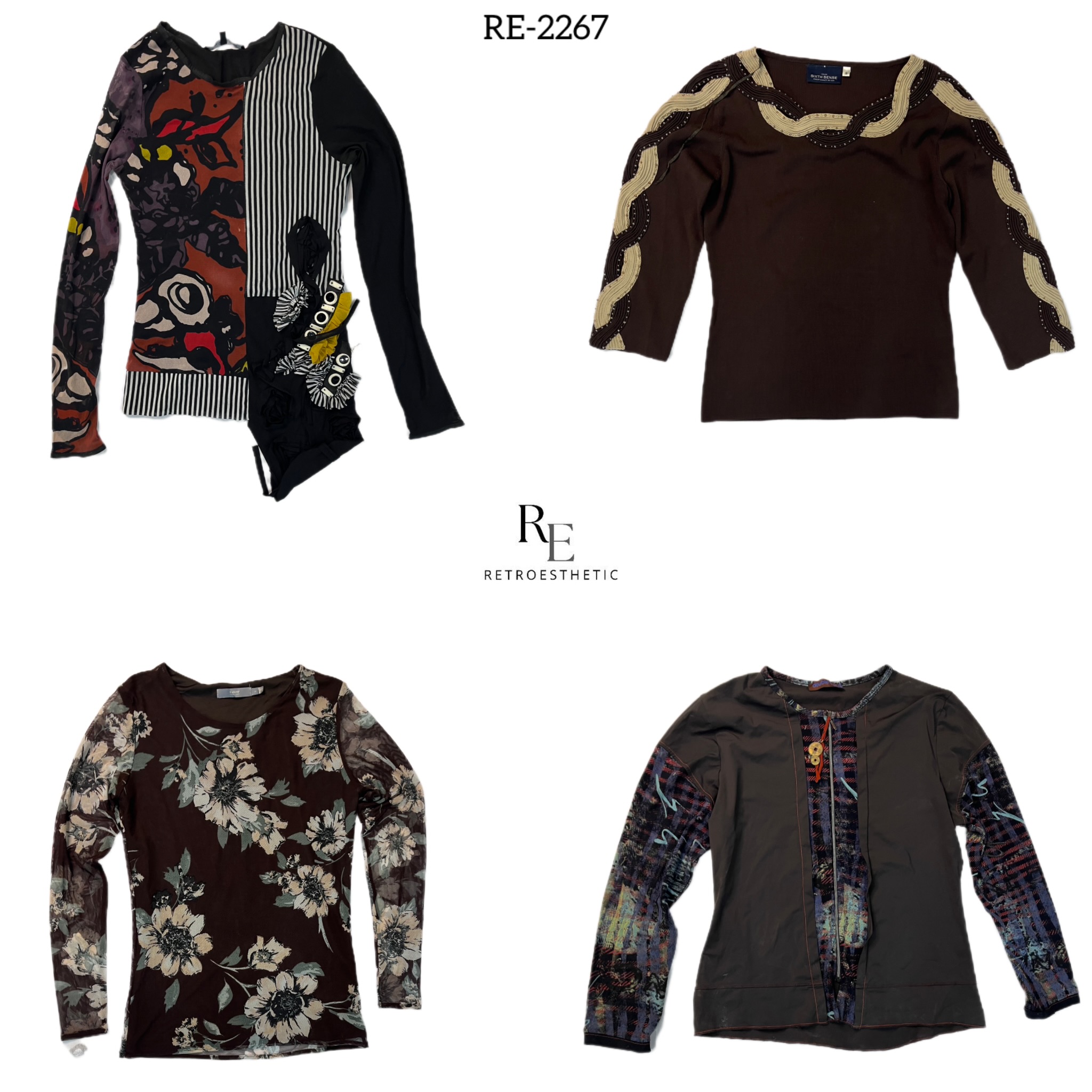 Y2K Grunge Vibe Full Sleeve Tops (RE-2267)