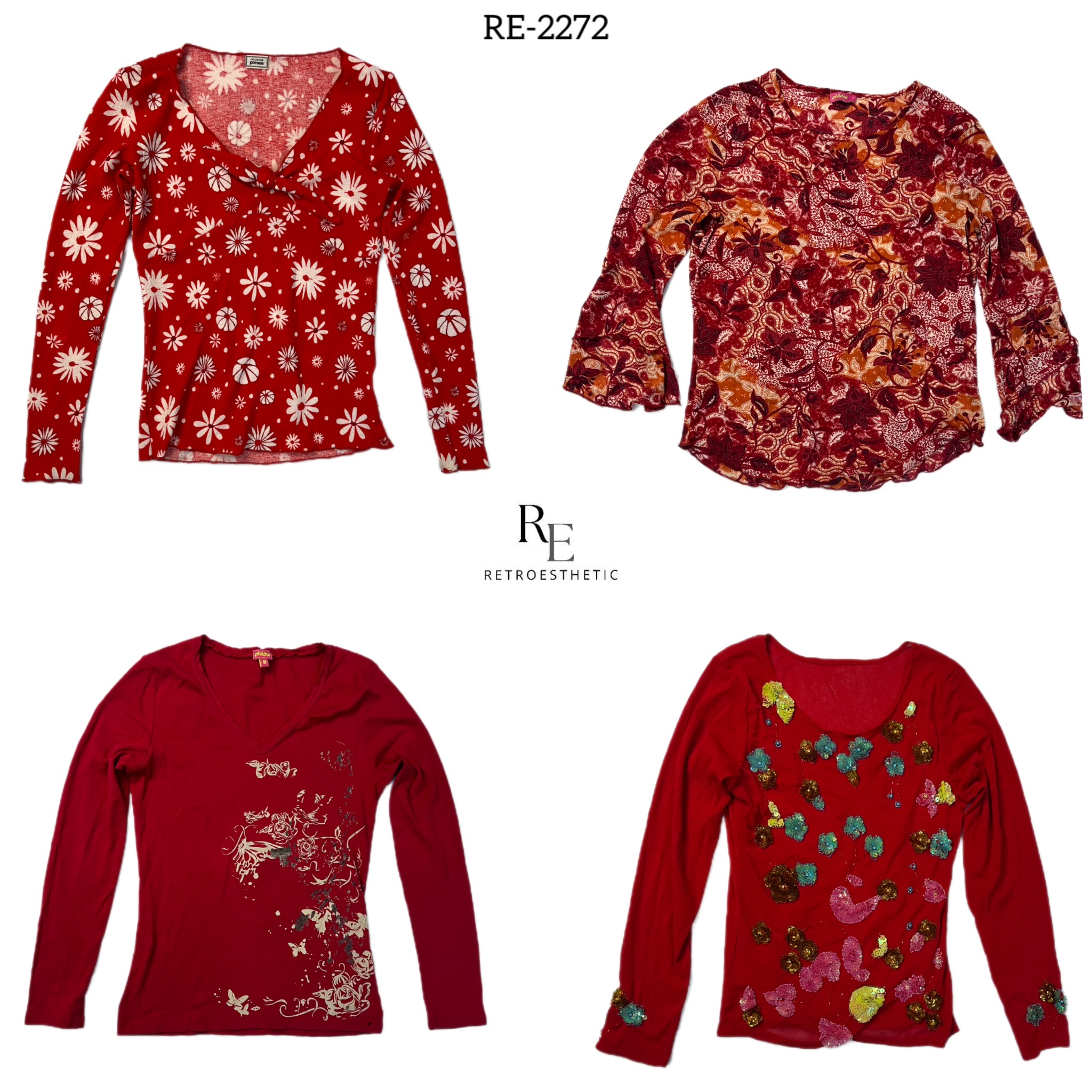 Y2K Romantic Vibe Full Sleeve Tops (RE-2272)