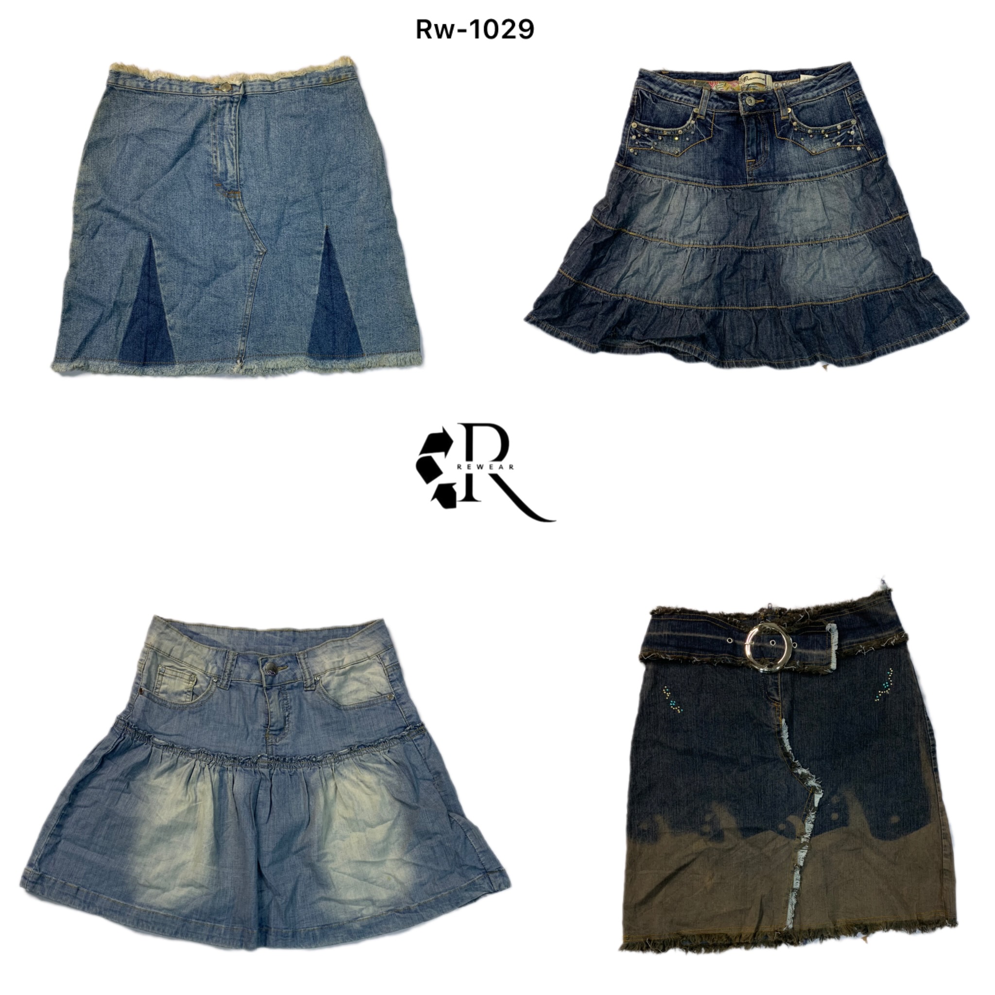 Y2K Britney Era Denim Midi Röcke (RW-1029)