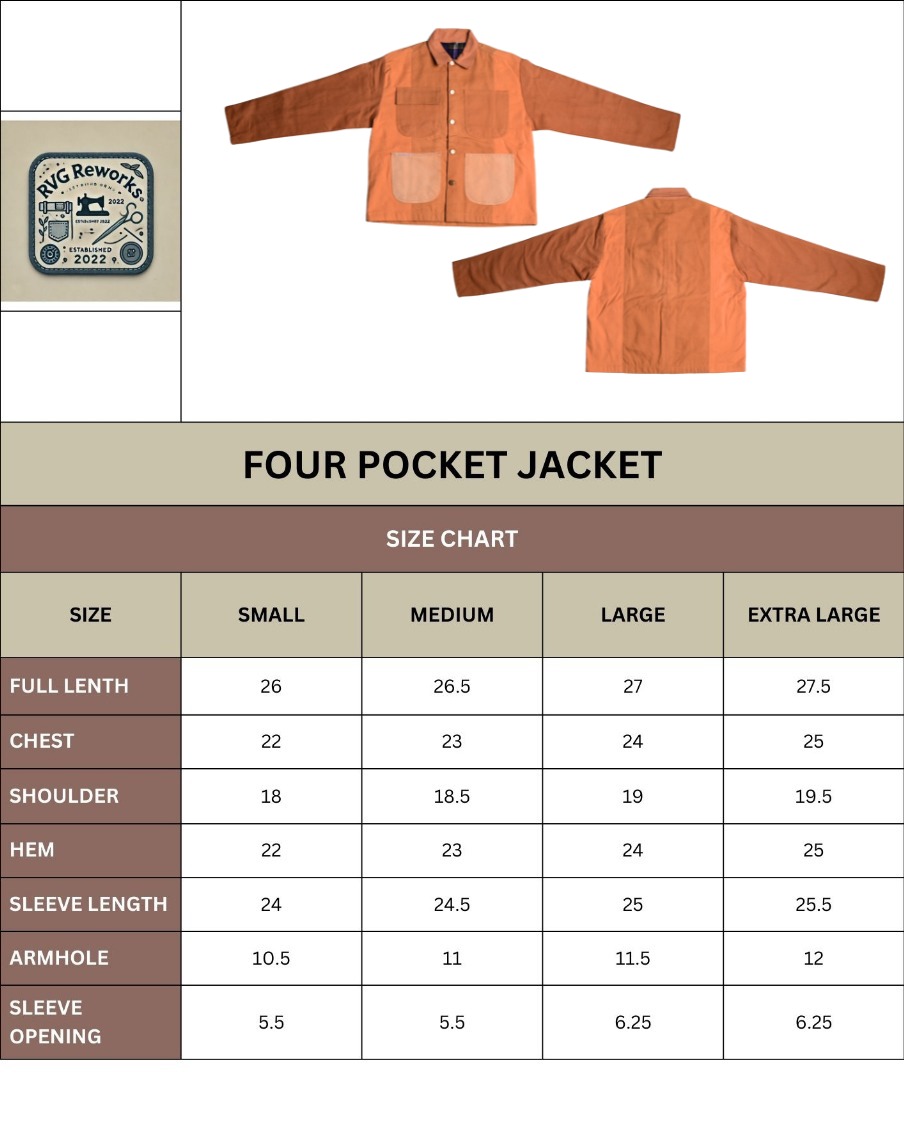 Upcycled 4 pocket jacket