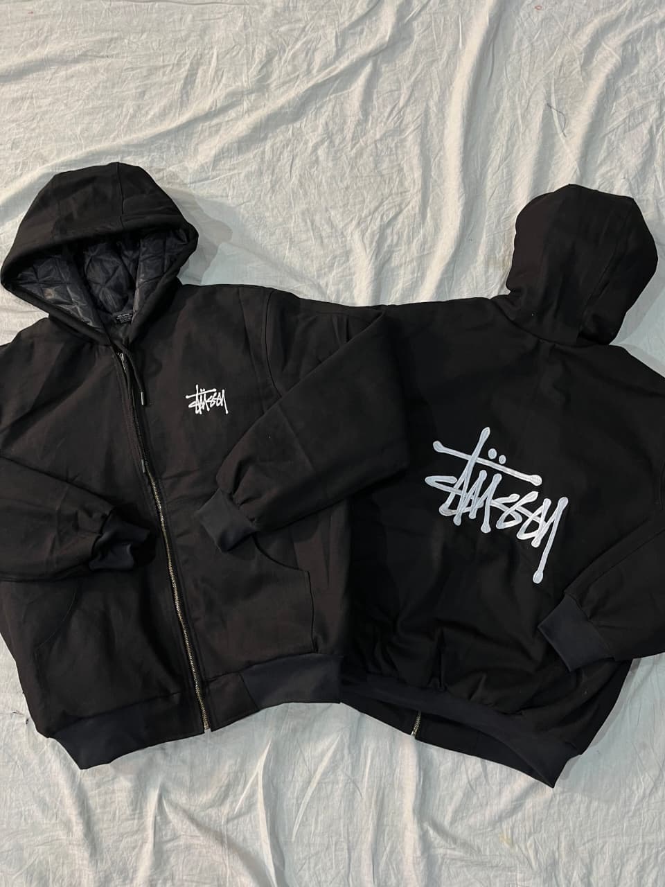 Vestes Actives Noires Reworked Style Stussy