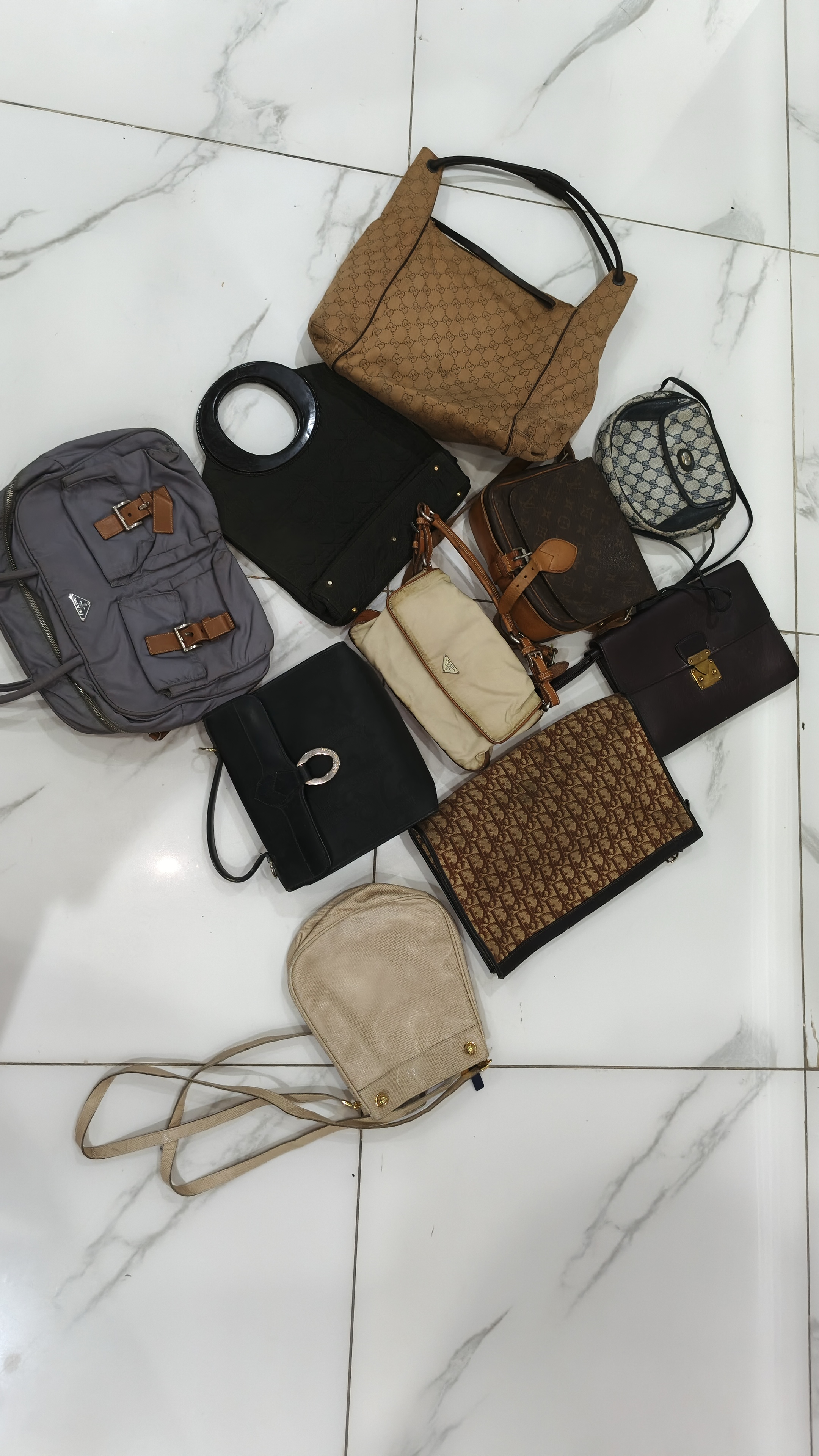 Mixed branded bags