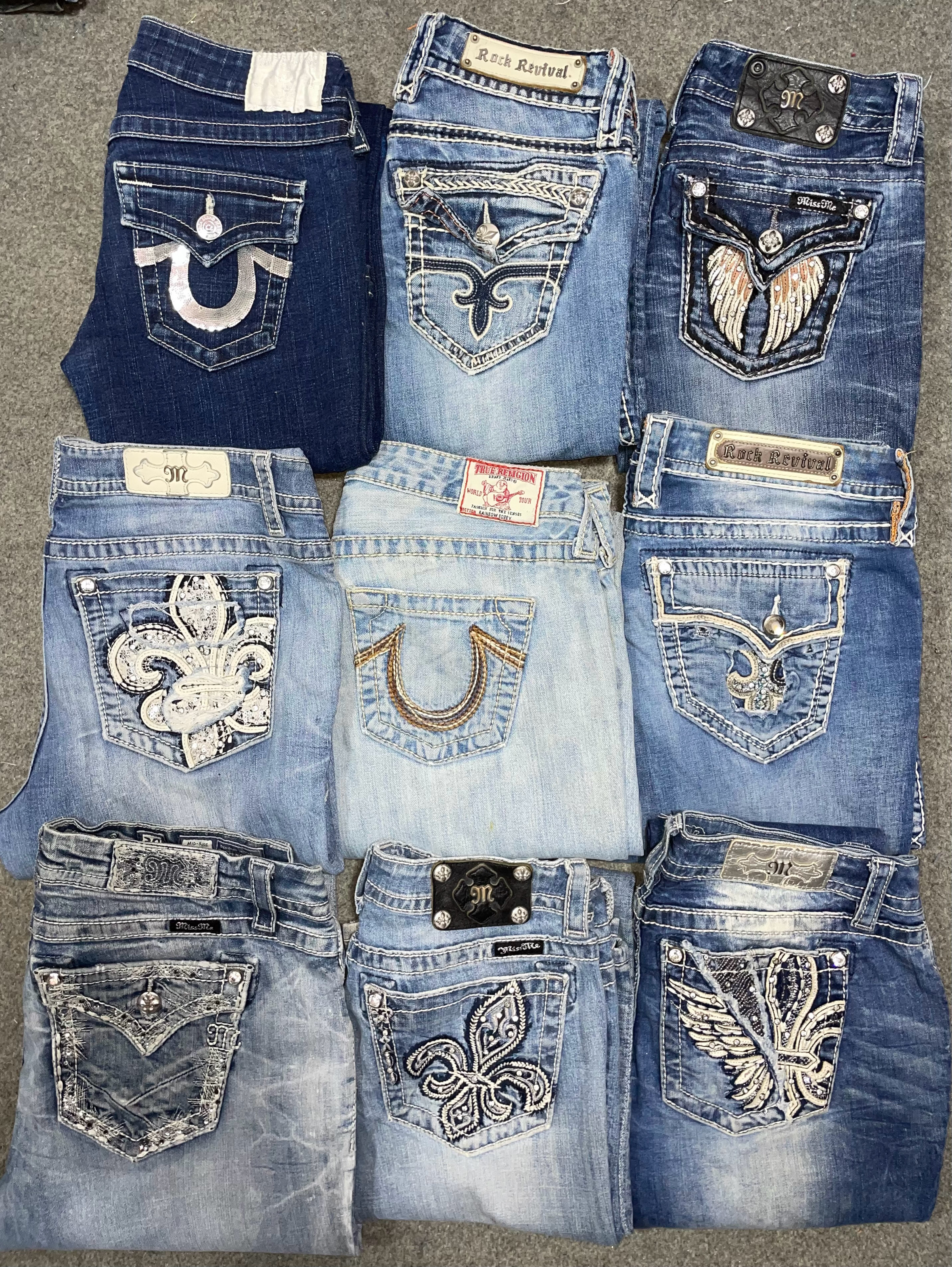 Miss Me True Religion Rock Revival jeans