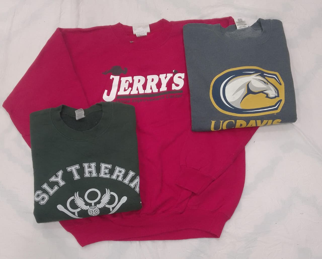 CRZ0219 ヴィンテージスポーツプリントスウェットシャツ