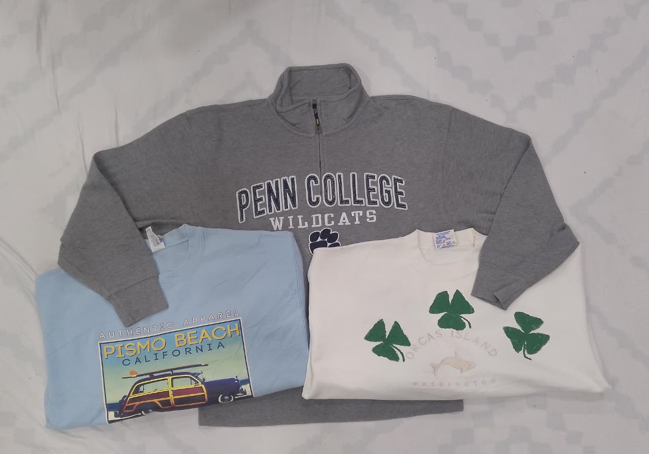 CRZ0221 ヴィンテージ 無印 グラフィック スウェットシャツ バンドル