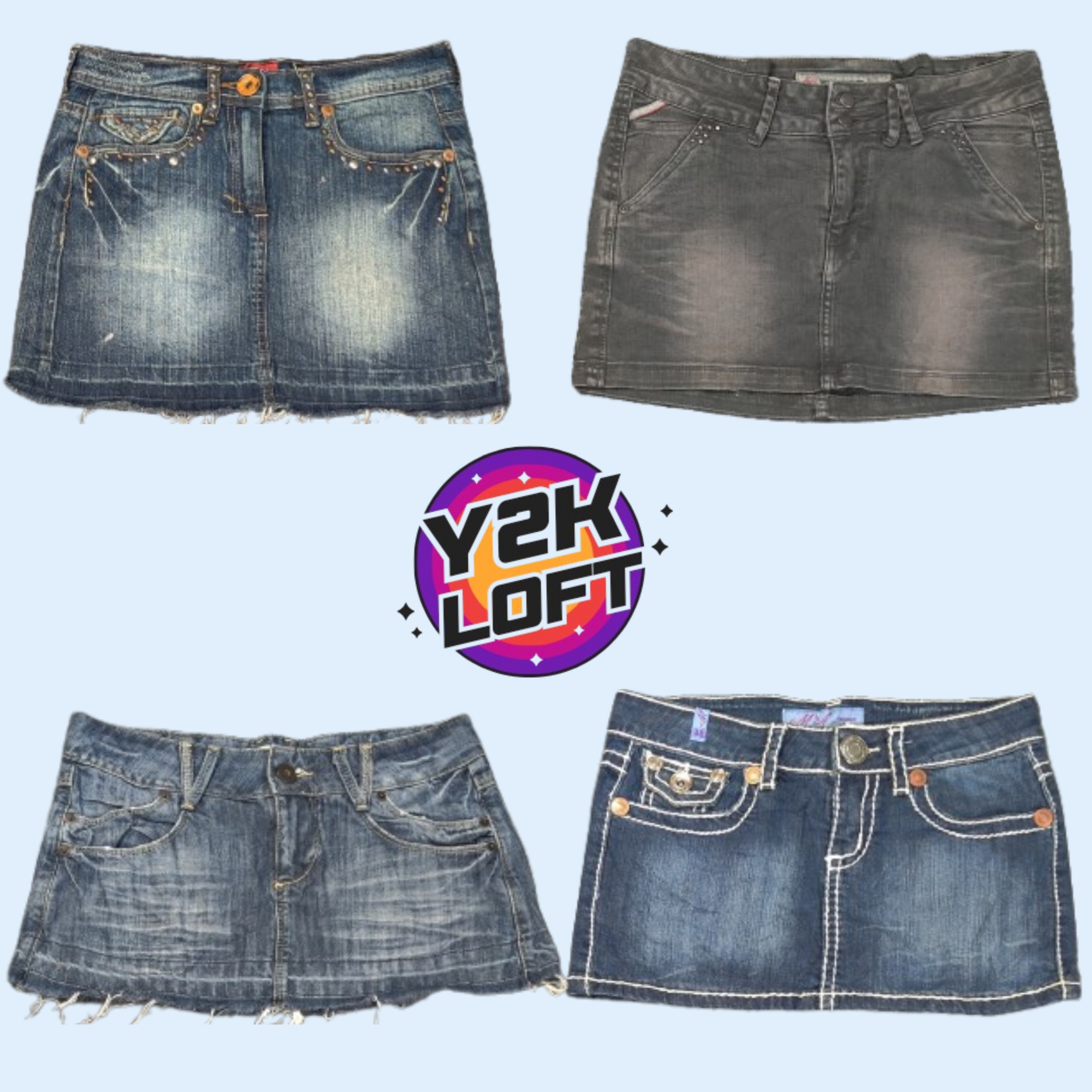 Mini Saia Jeans Y2K Bestseller
